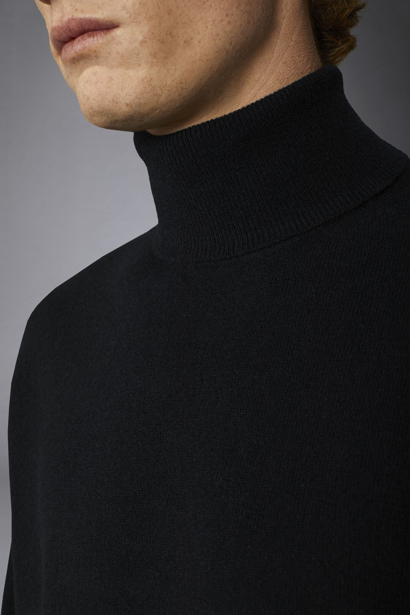 Men's turtleneck lambswool blend regular fit sweater image number 2