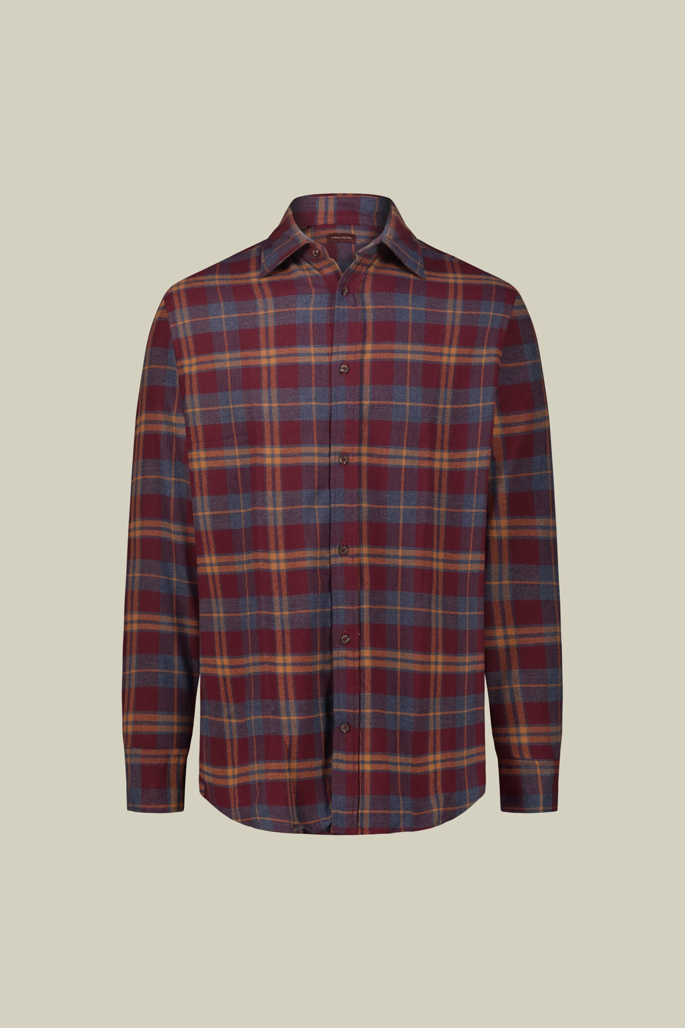Camicia uomo in tessuto flanella leggero a quadri
