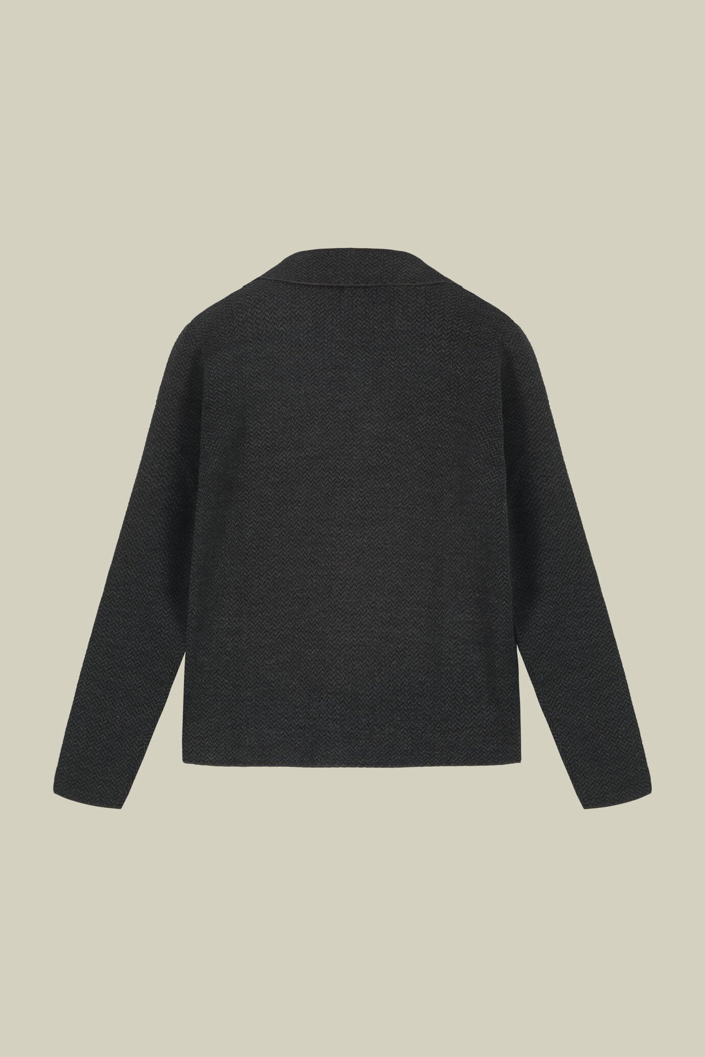 Herren-Strickjacke aus Jacquard-Strick mit Wollanteil reguläre Passform image number 5