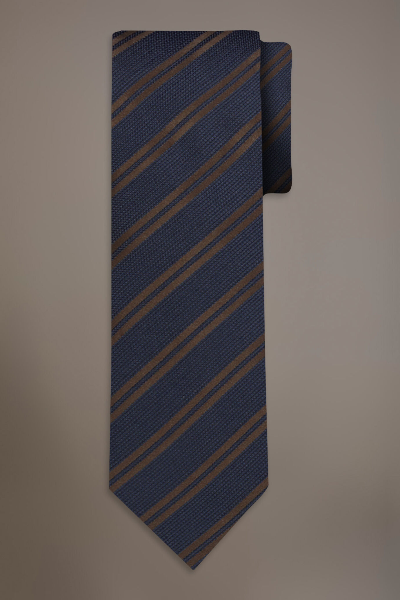 Bamboo blend tie regimental design image number 0