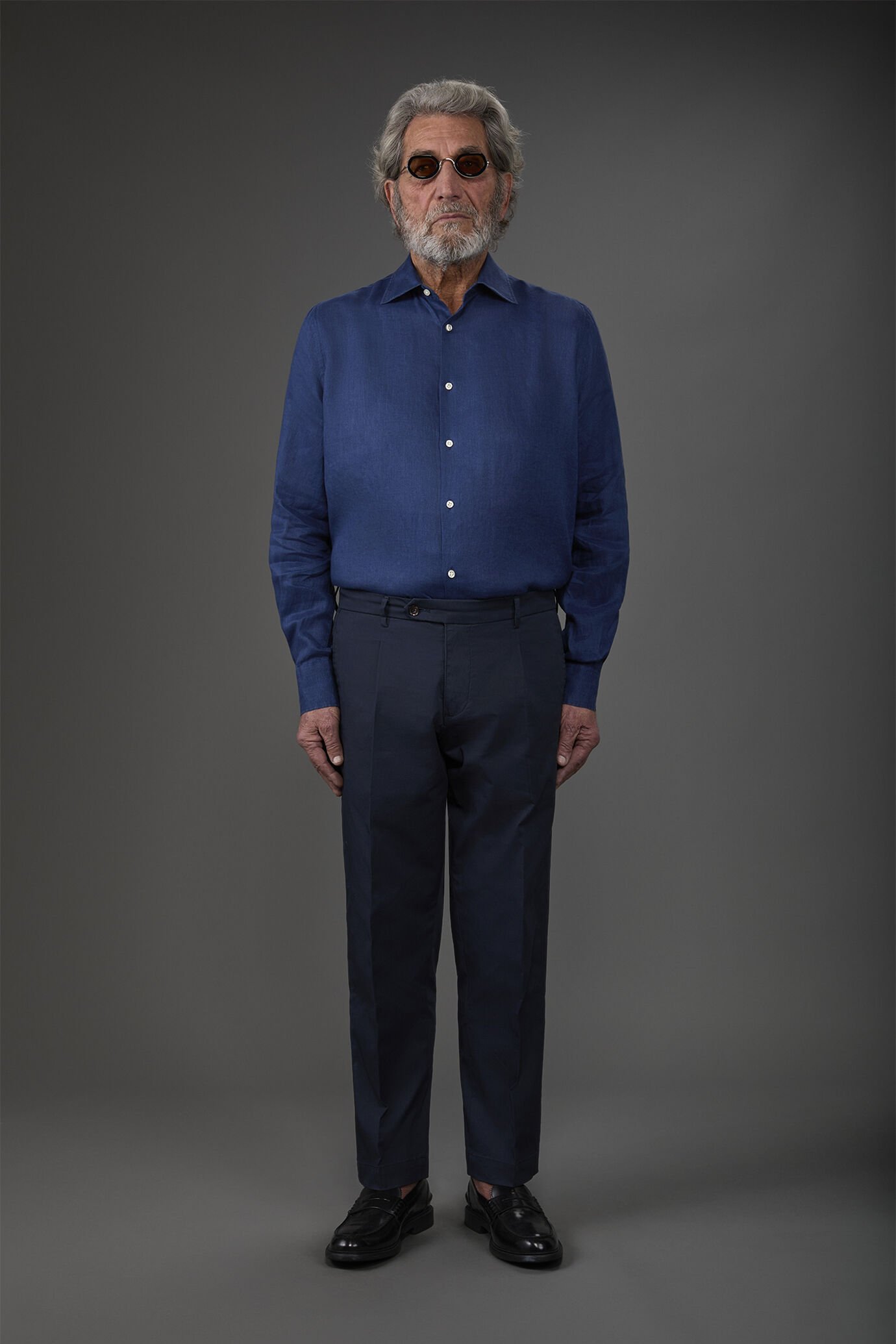 Men's casual shirt with classic collar, 100% linen image number 3