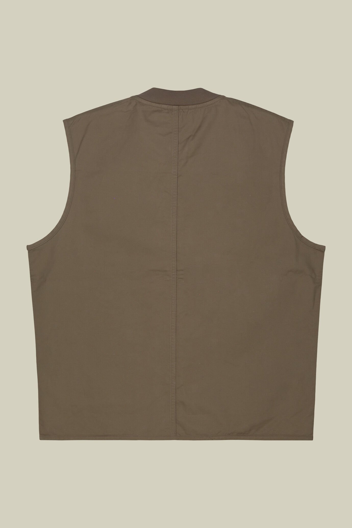 Giubbino gilet in 100% cotone twill con in zip image number 5