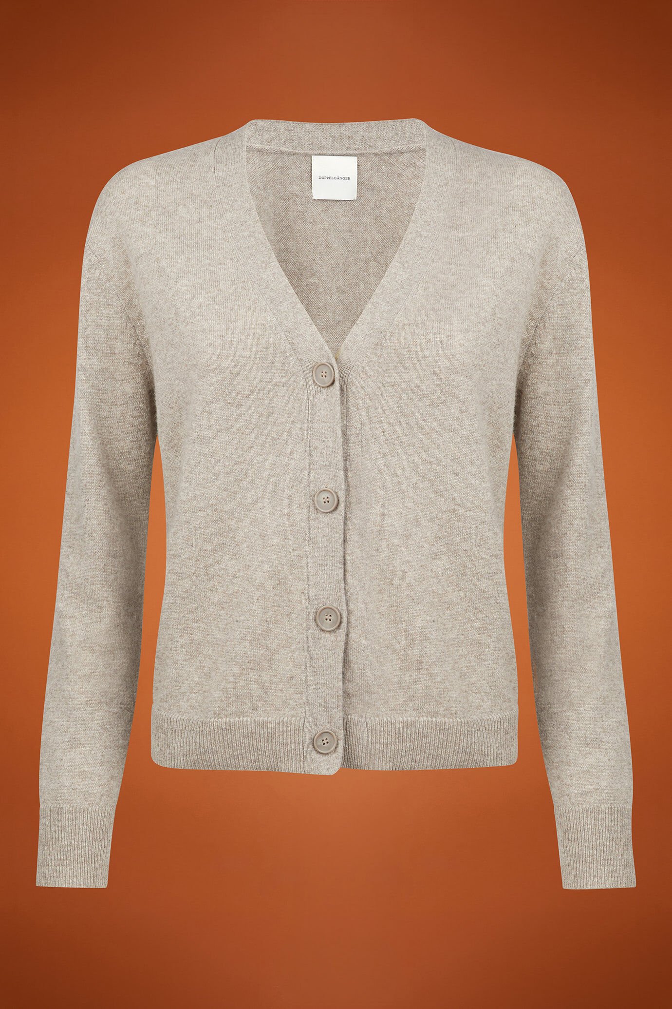 Women's regular fit crew neck cardigan in 100% cashmere image number 4