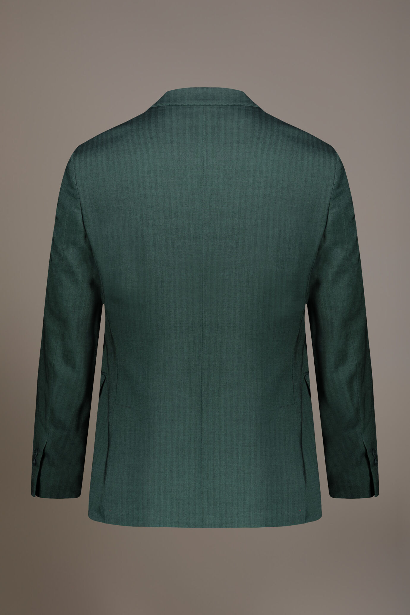Regular fit single-breasted suit patterned herringbone fabric with solaro texture image number 5