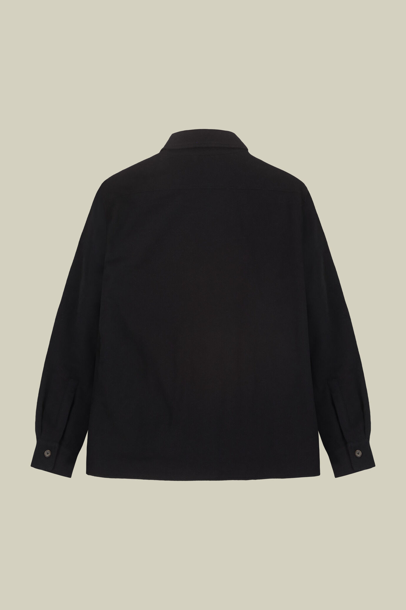 Men's regular fit overshirt in herringbone wool blend fabric image number 5