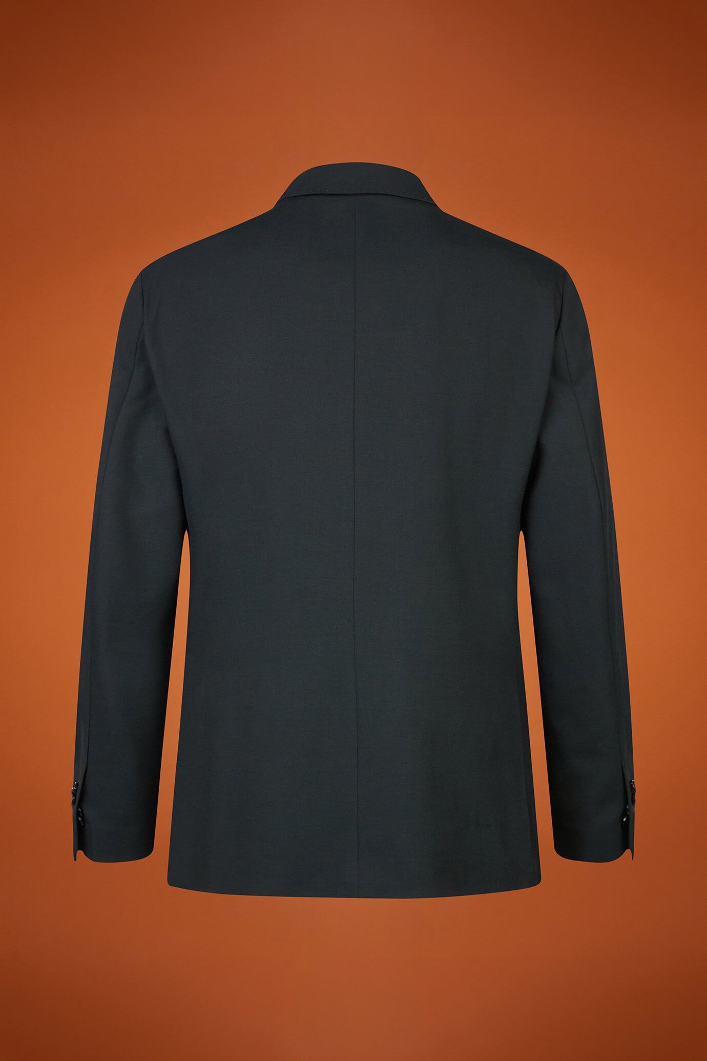 Einreihiger Herrenanzug in normaler Passform aus einfarbigem Stoff image number 5