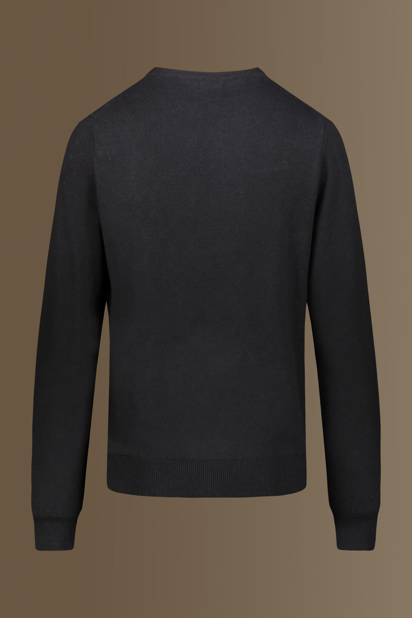 Maglia giro collo misto lana e cotone image number 1