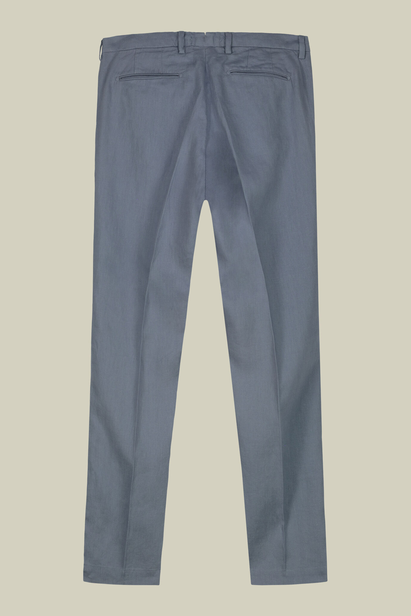Herrenhose mit 100% Leinen zwei kleinen Bügelfalten und verdeckter Knopfleiste image number 5