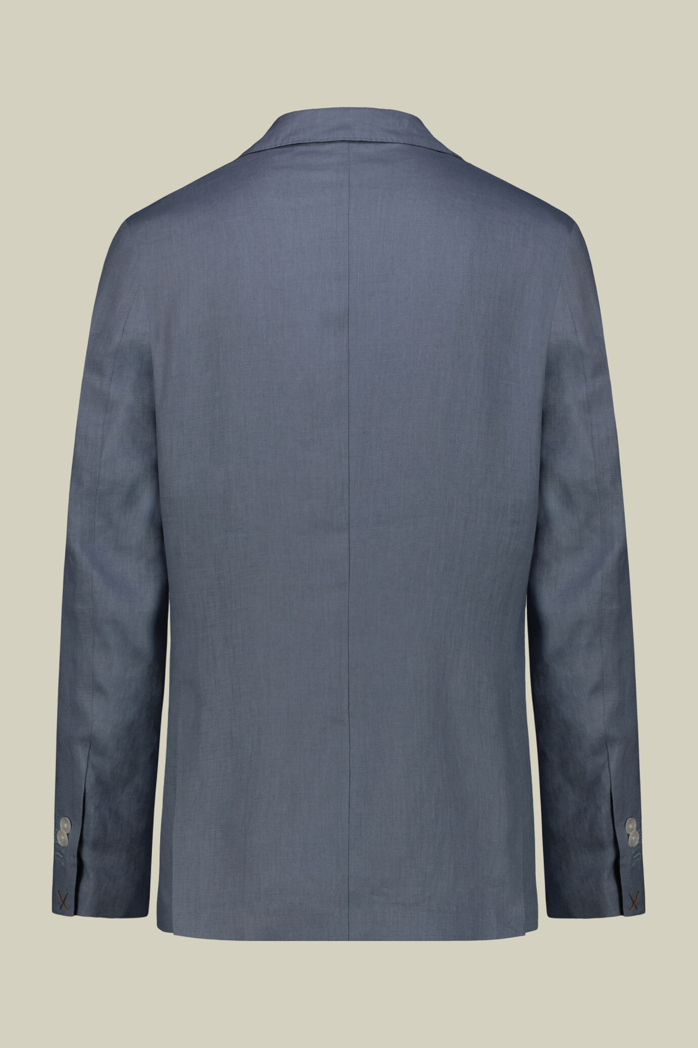 Costume droit pour homme avec pantalon sans plis, en 100% lin effet lavé image number 5