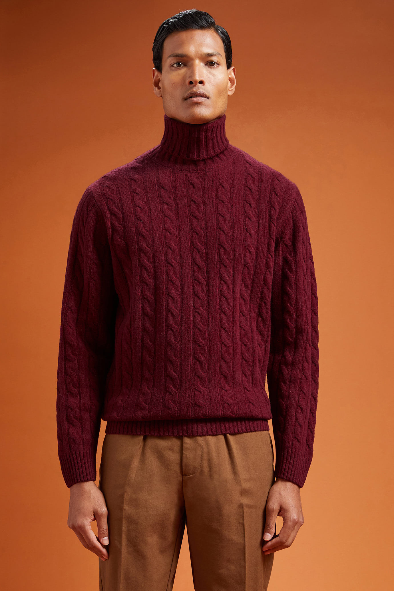 Maglioncino Dolcevita Bordeaux Uomo Maglia Uomo Dolcevita Viscosa