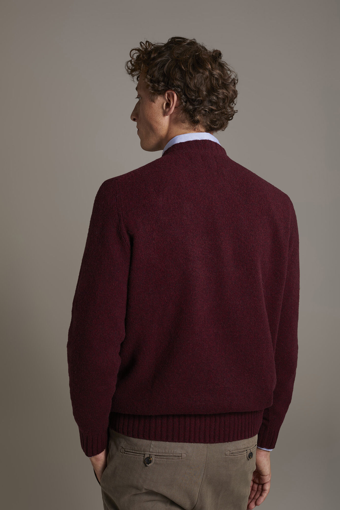 Lambswool blend round neck sweater image number 3