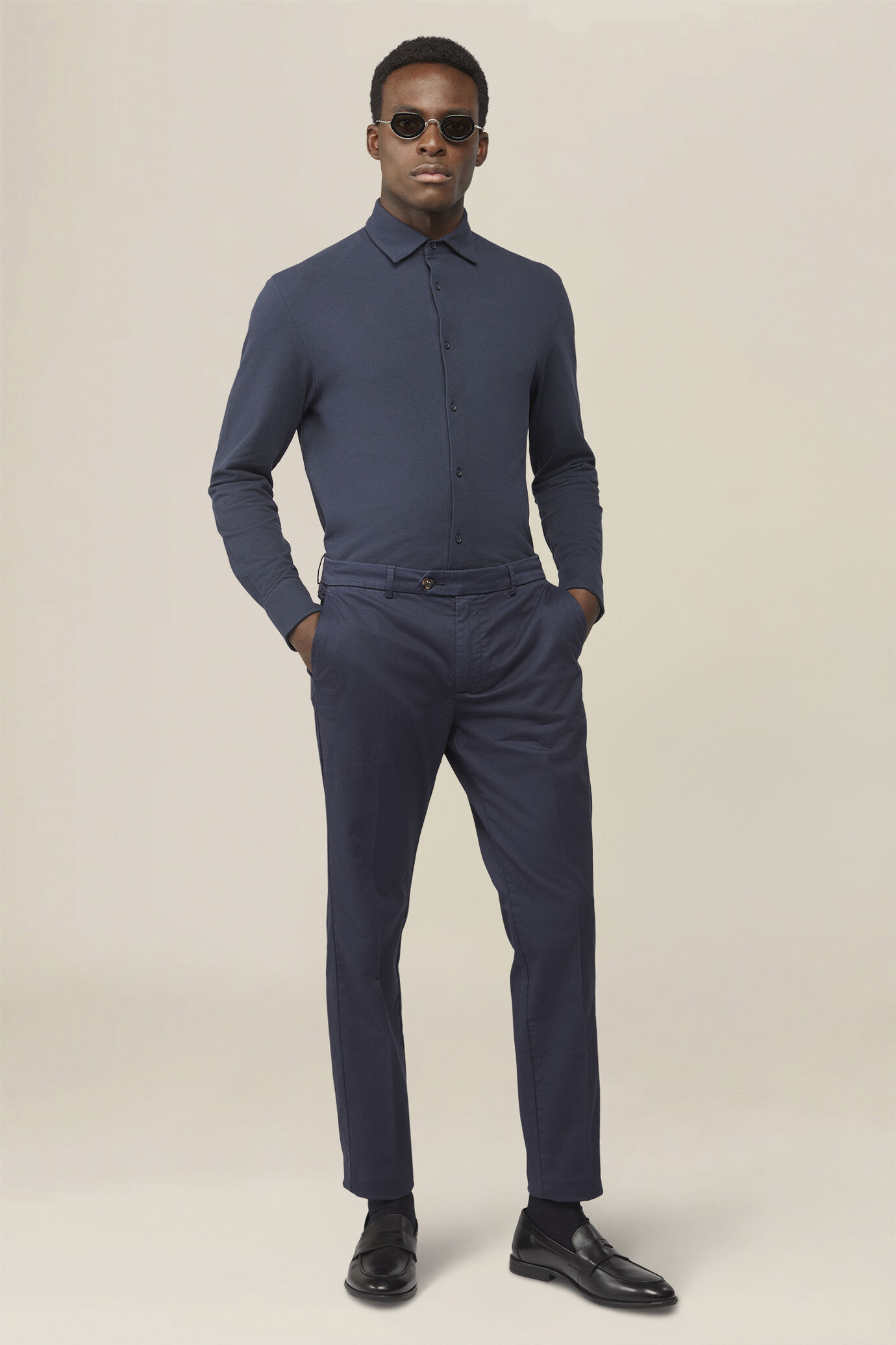 Men's 100% cotton regular fit polo shirt image number 1