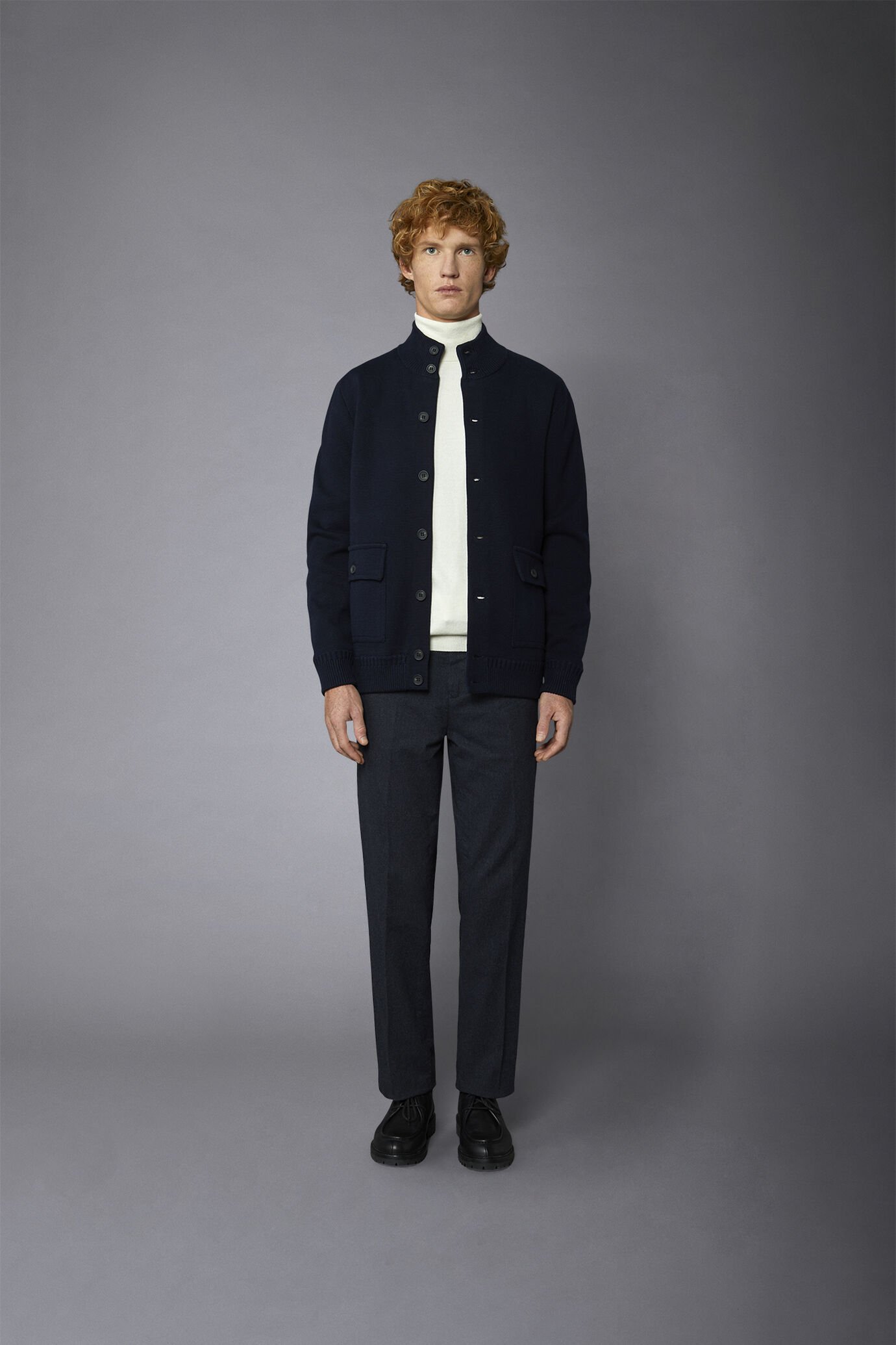 Pantalone chino uomo costruzione twill melange regular fit image number 2