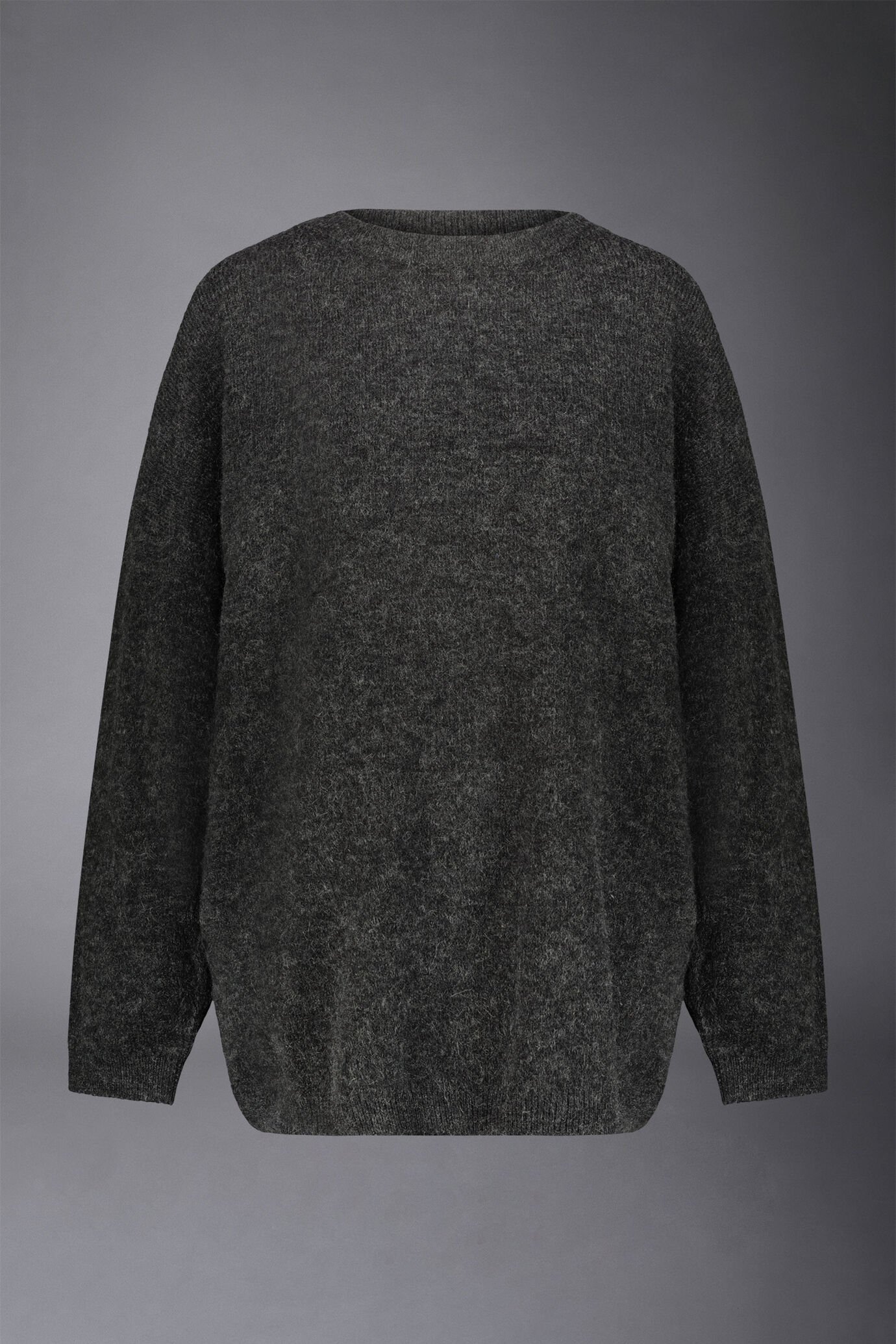Women's crew neck mohair blend sweater image number 4