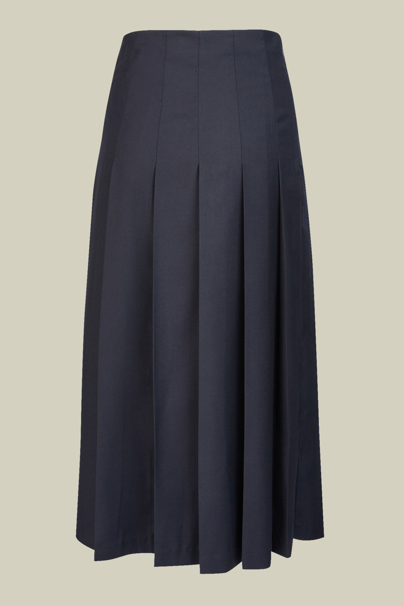 Jupe midi pliss&eacute;e unie pour femme, coupe classique, avec zip image number 5