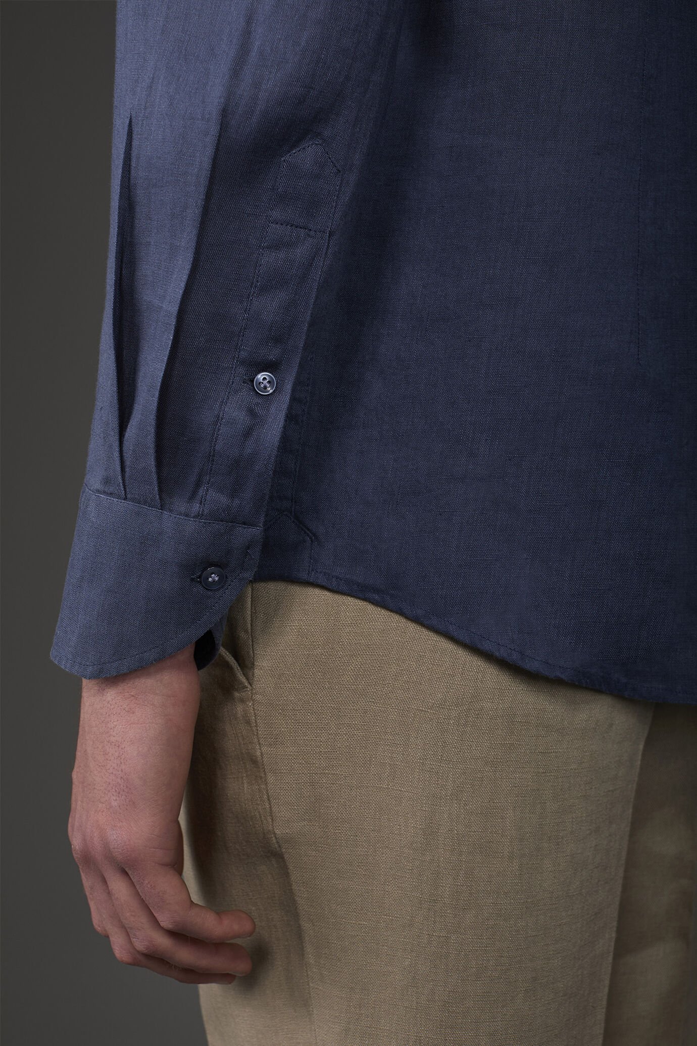 Chemise décontractée homme à col classique, 100% lin image number 3