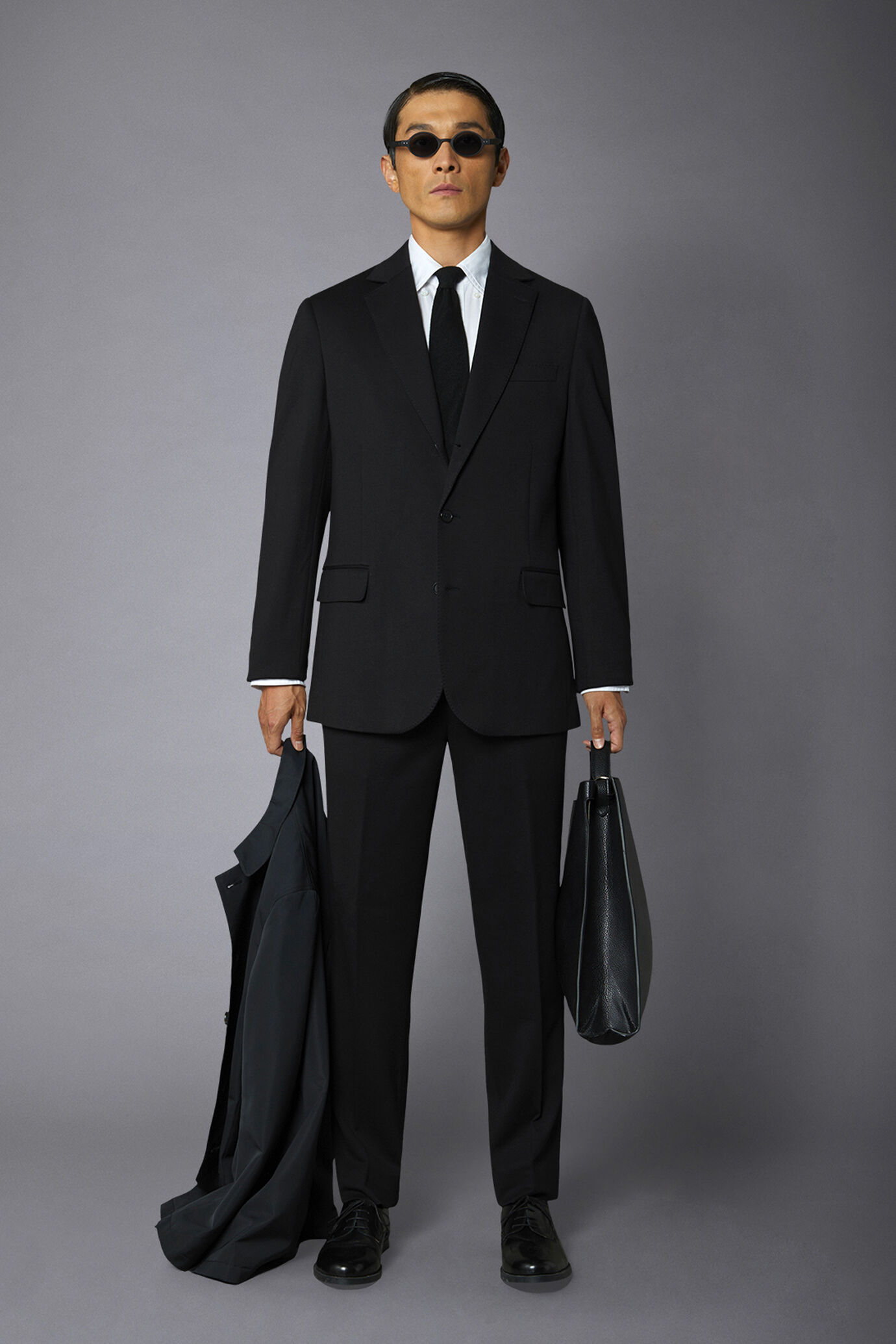 Men's single-breasted jacket in jersey regular fit