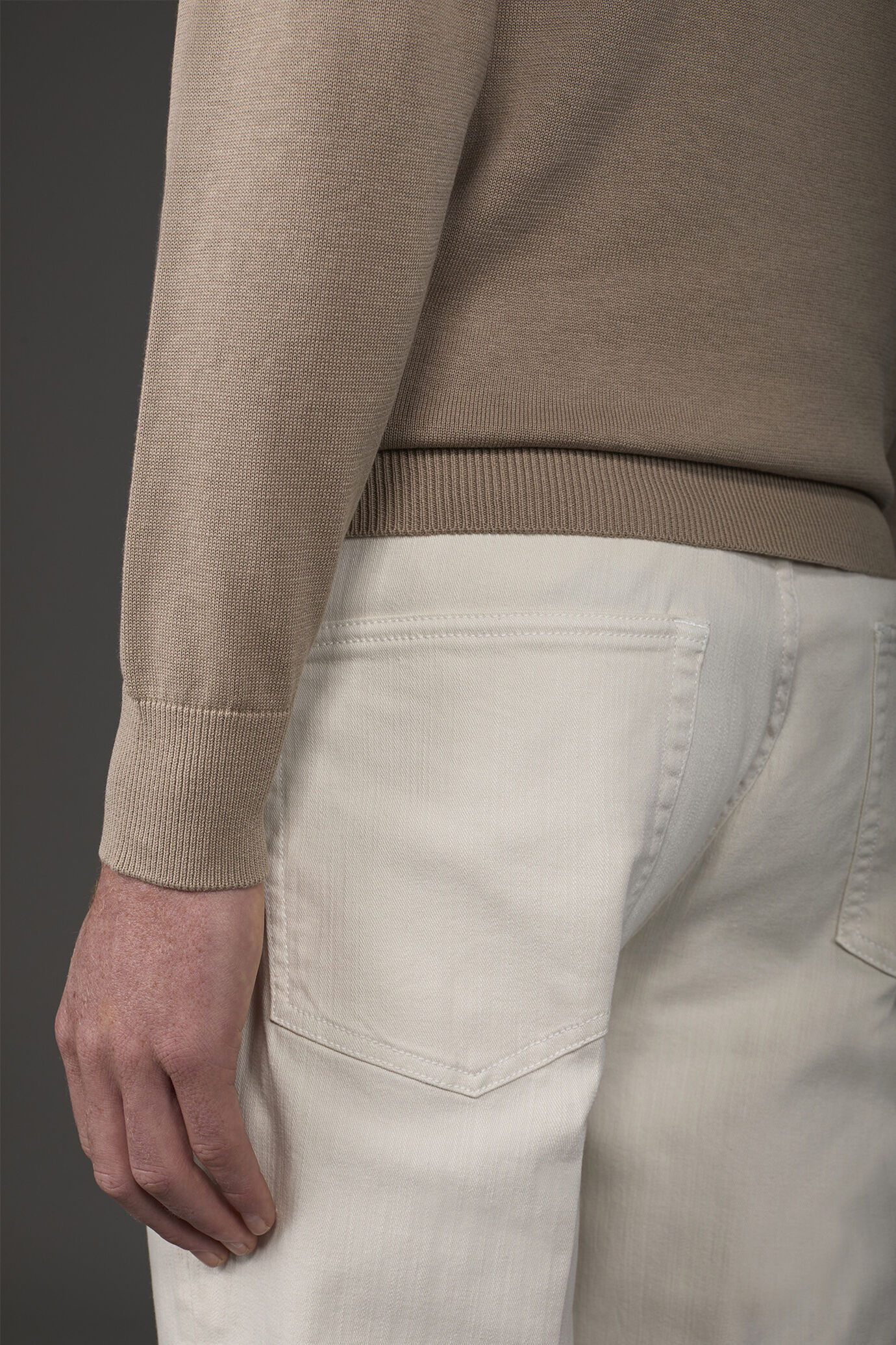 Maglia uomo girocollo bio-washed 100% cotone image number 3