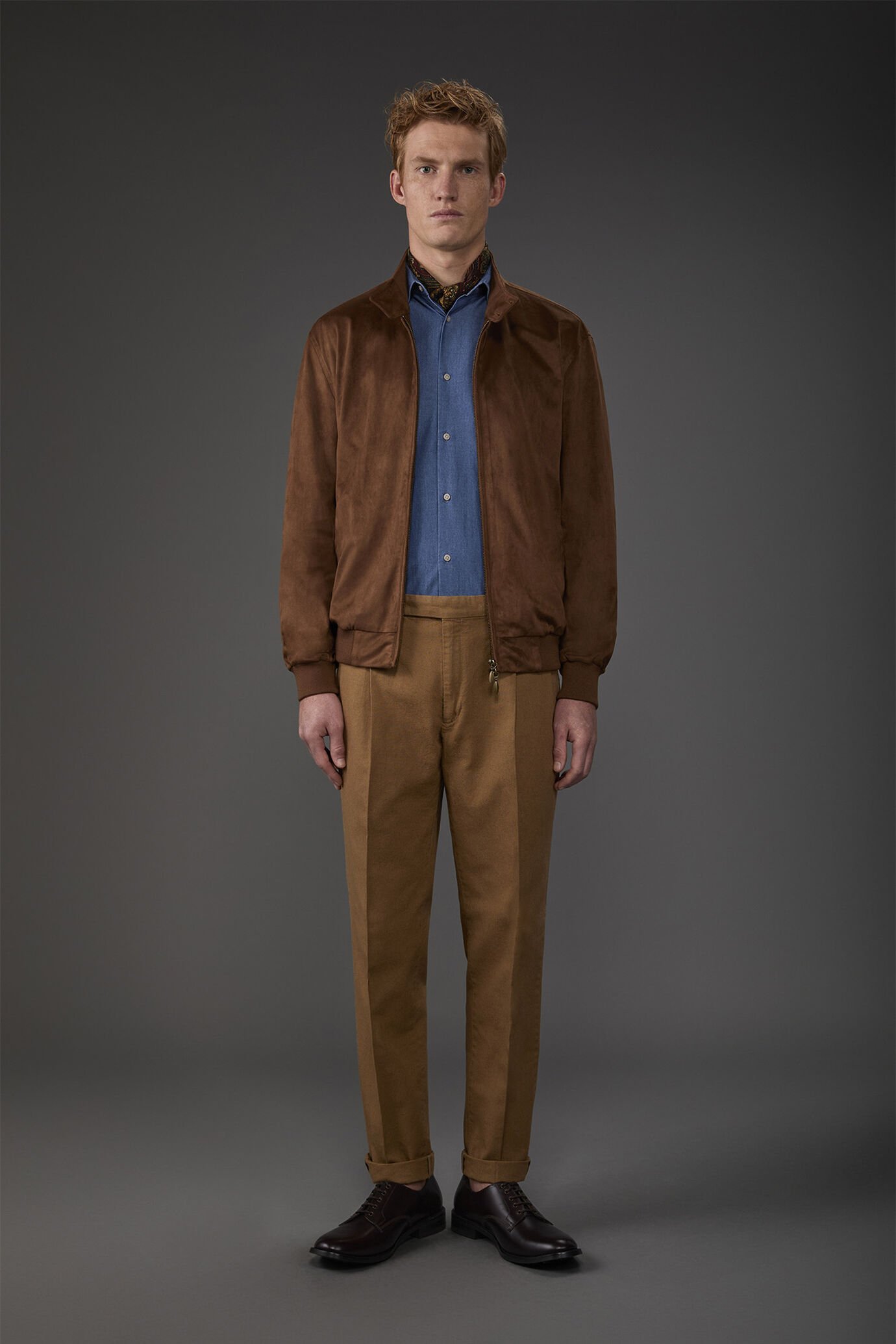 Veste homme Herrington en tissu aspect suède