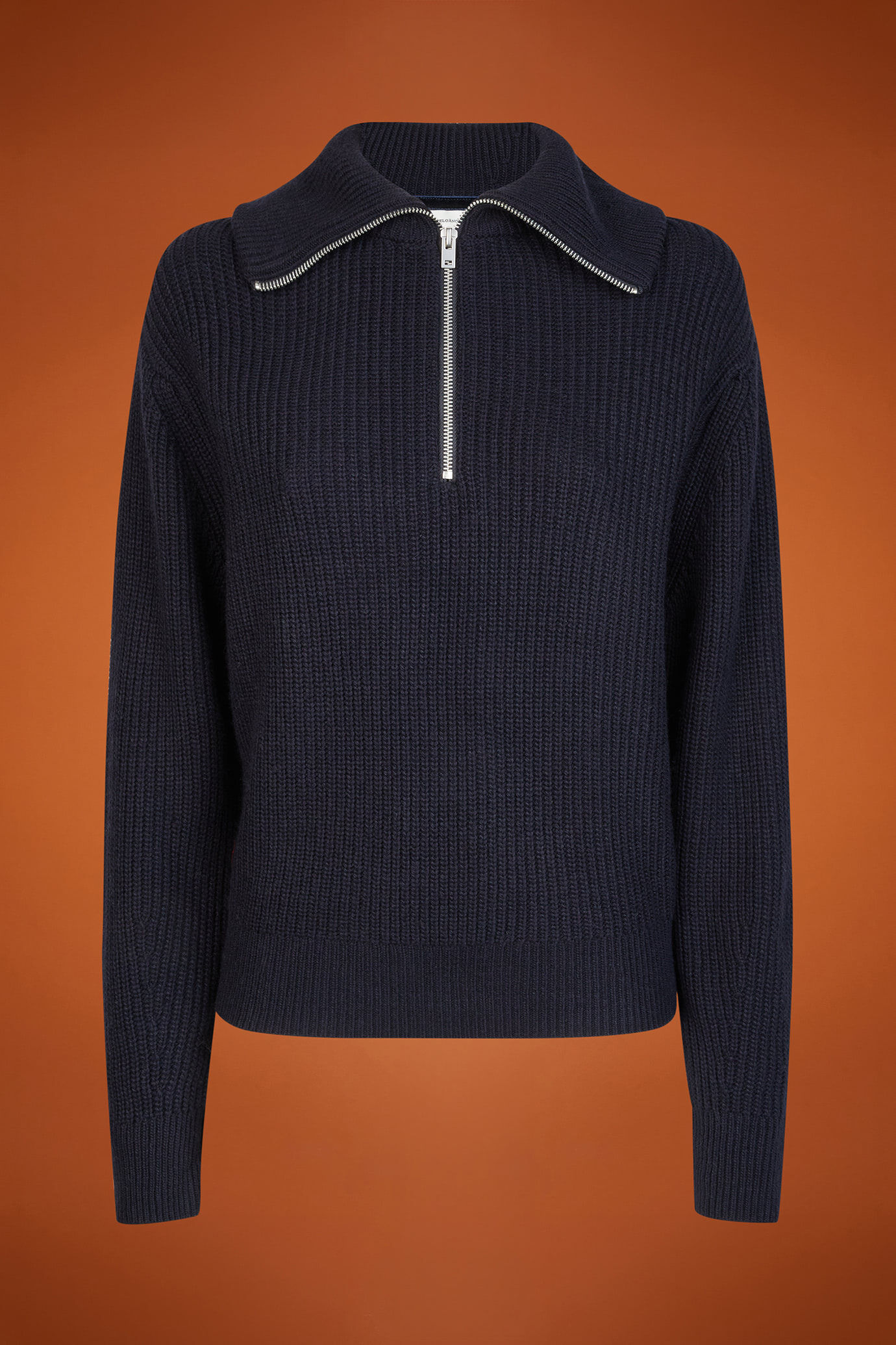 Women's knitted half-zip polo shirt in a regular fit