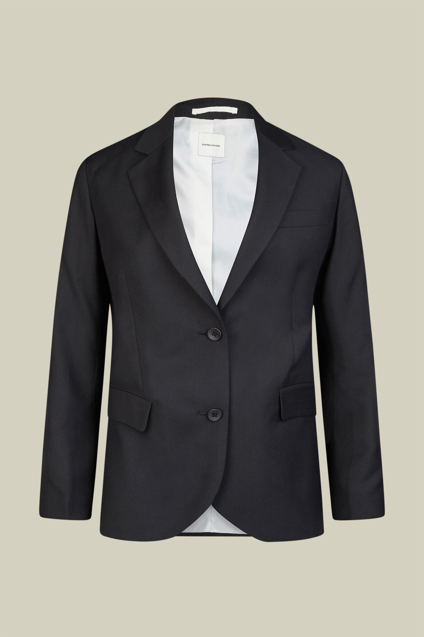 Women's regular fit plain single-breasted jacket with two buttons image number 4