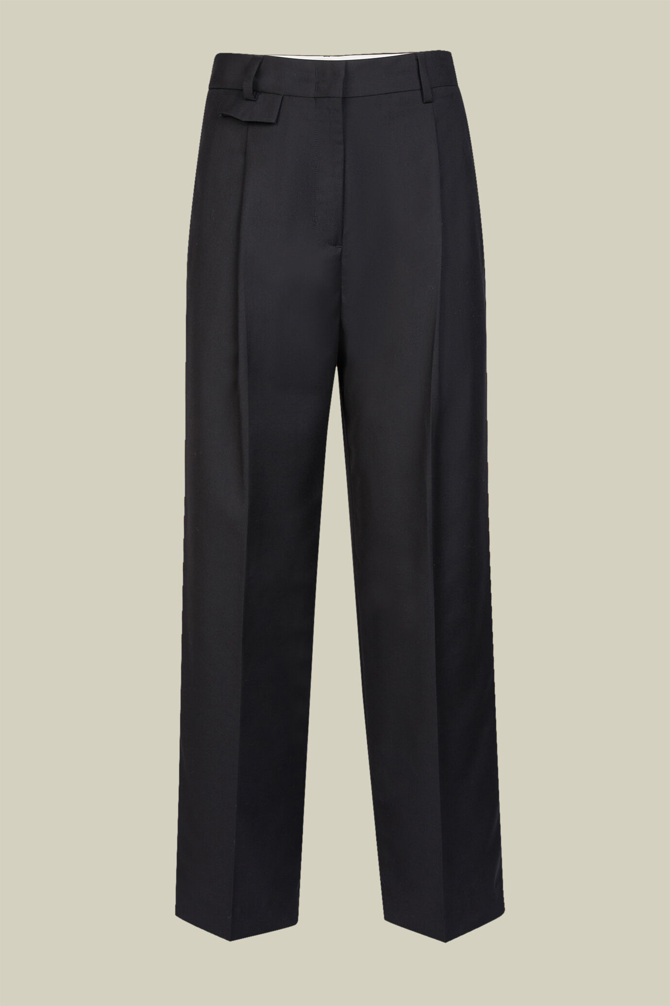 Pantalone classico donna con gamba larga regular fit image number 5