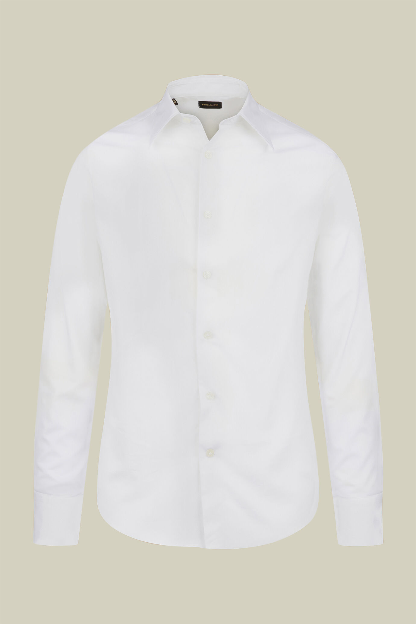 Camicia classica uomo 100% cotone con collo classico e tessuto armaturato regular fit image number 0