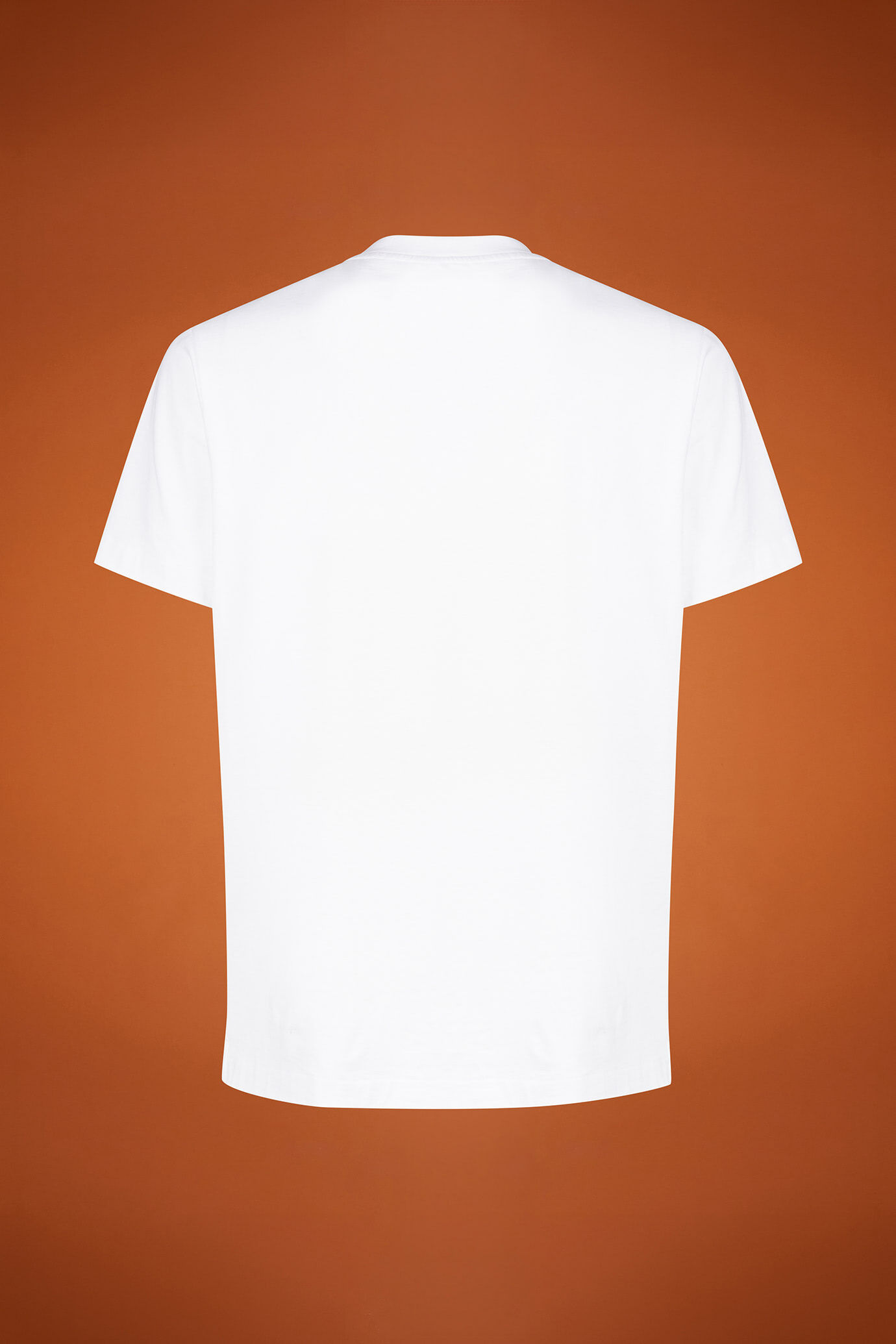 Men's 100% cotton high neck T-shirt with short sleeves in a regular fit image number 5