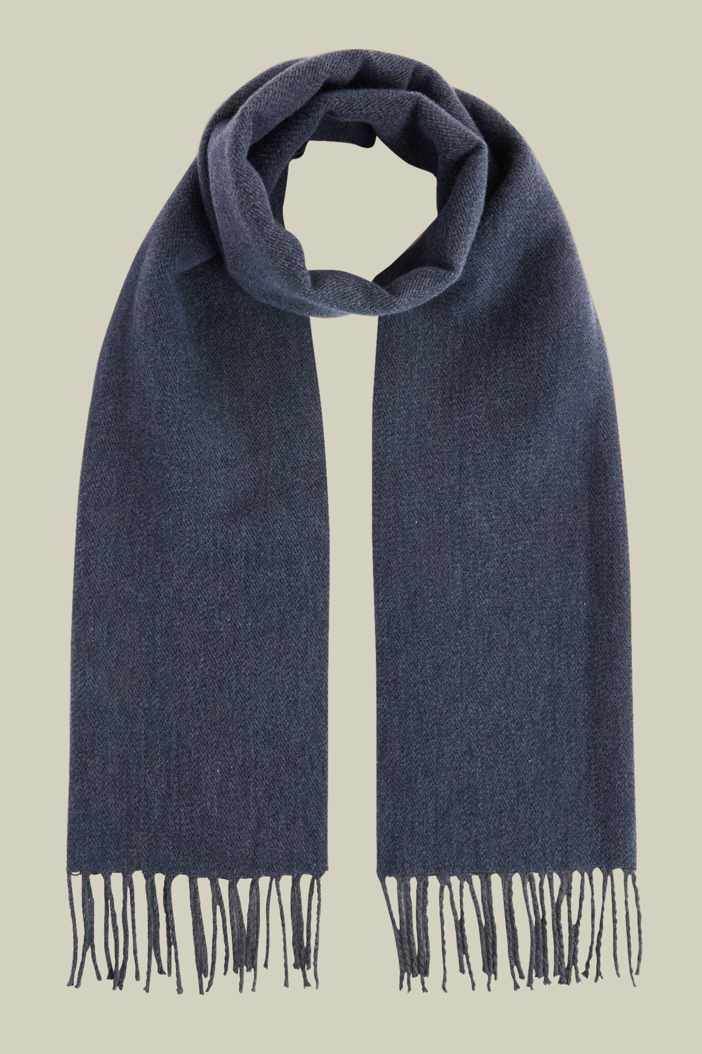 &Eacute;charpe homme double face &agrave; franges