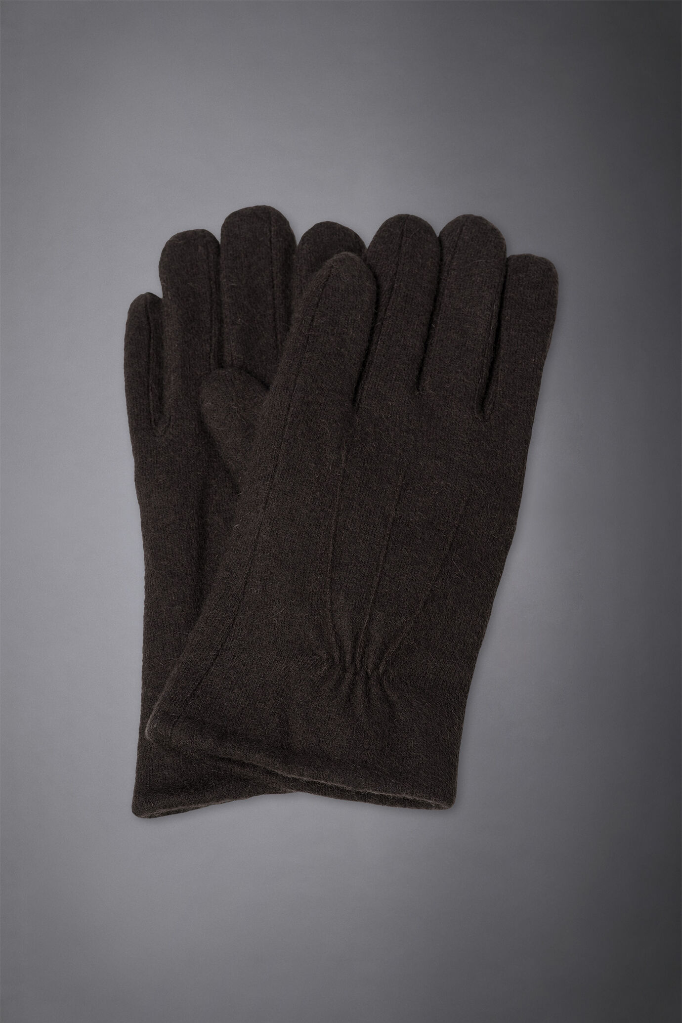 Men's solid coloured boiled wool glove with inner fleece image number 0
