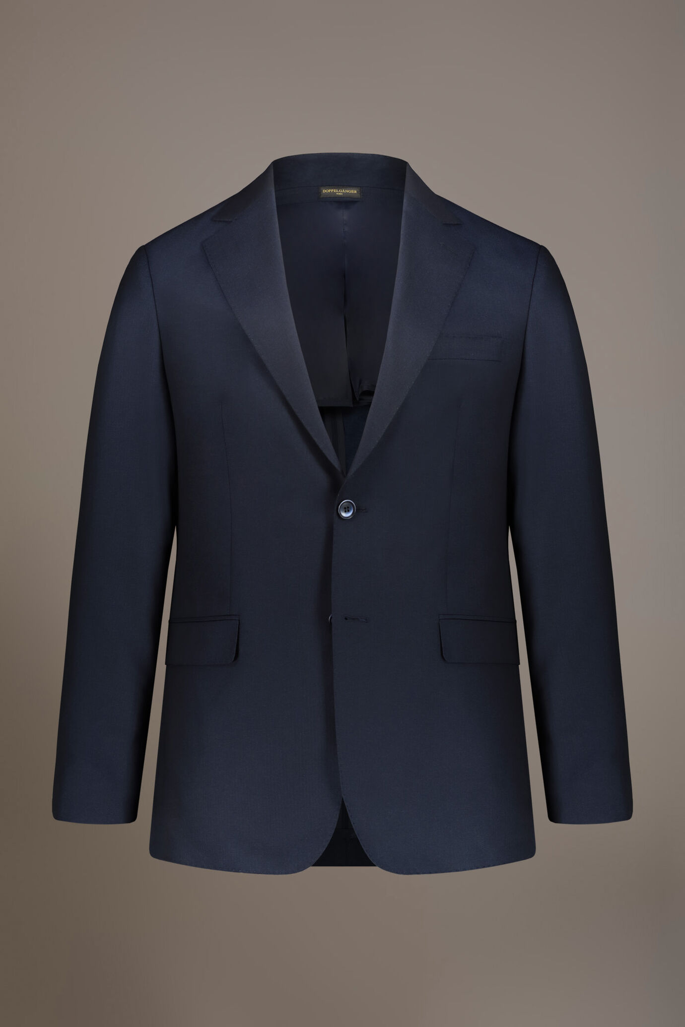 Abito monopetto con pantalone senza pinces tessuto dal disegno spinato image number 5