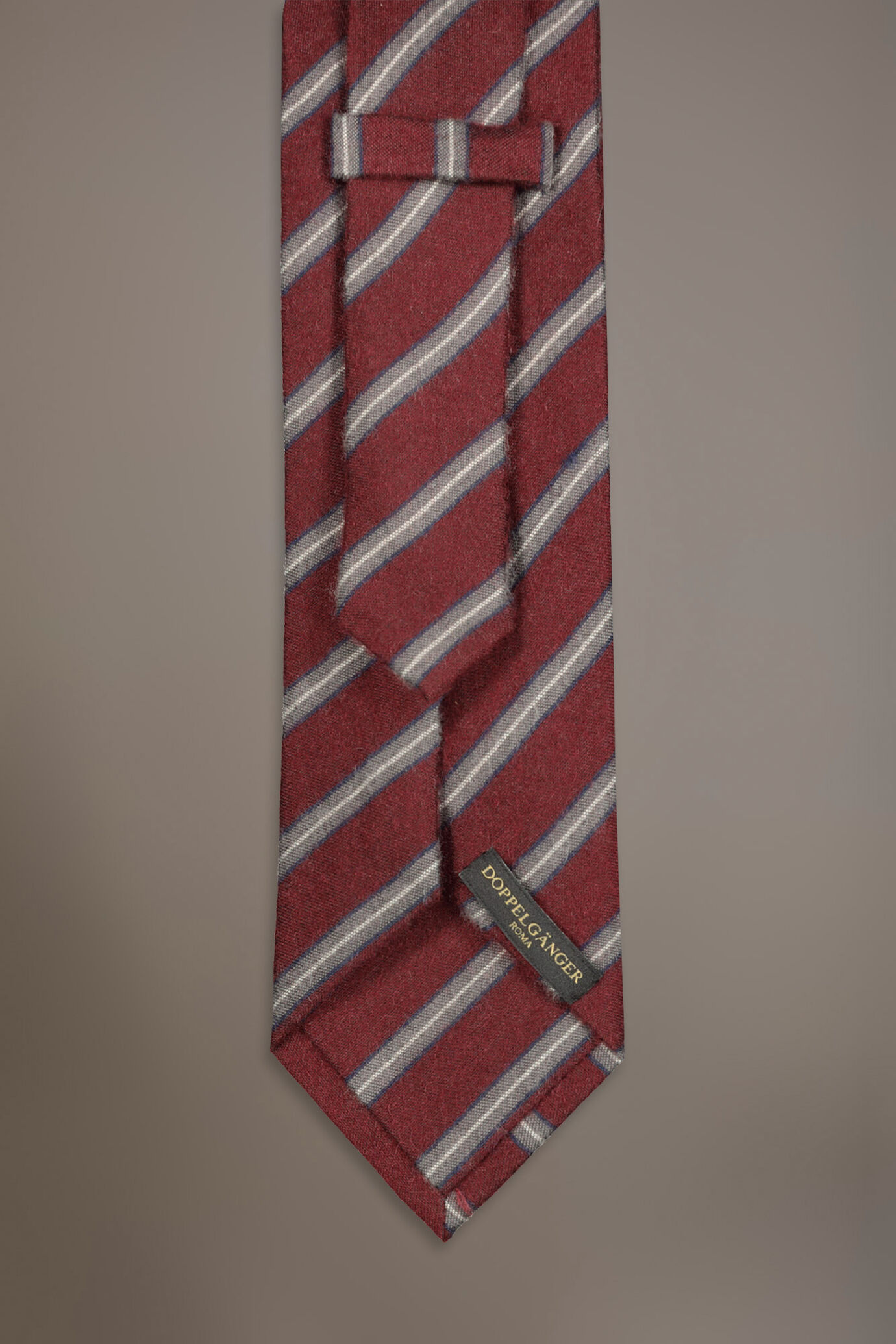 Cravatta misto lana effetto spazzolato regimental image number 1