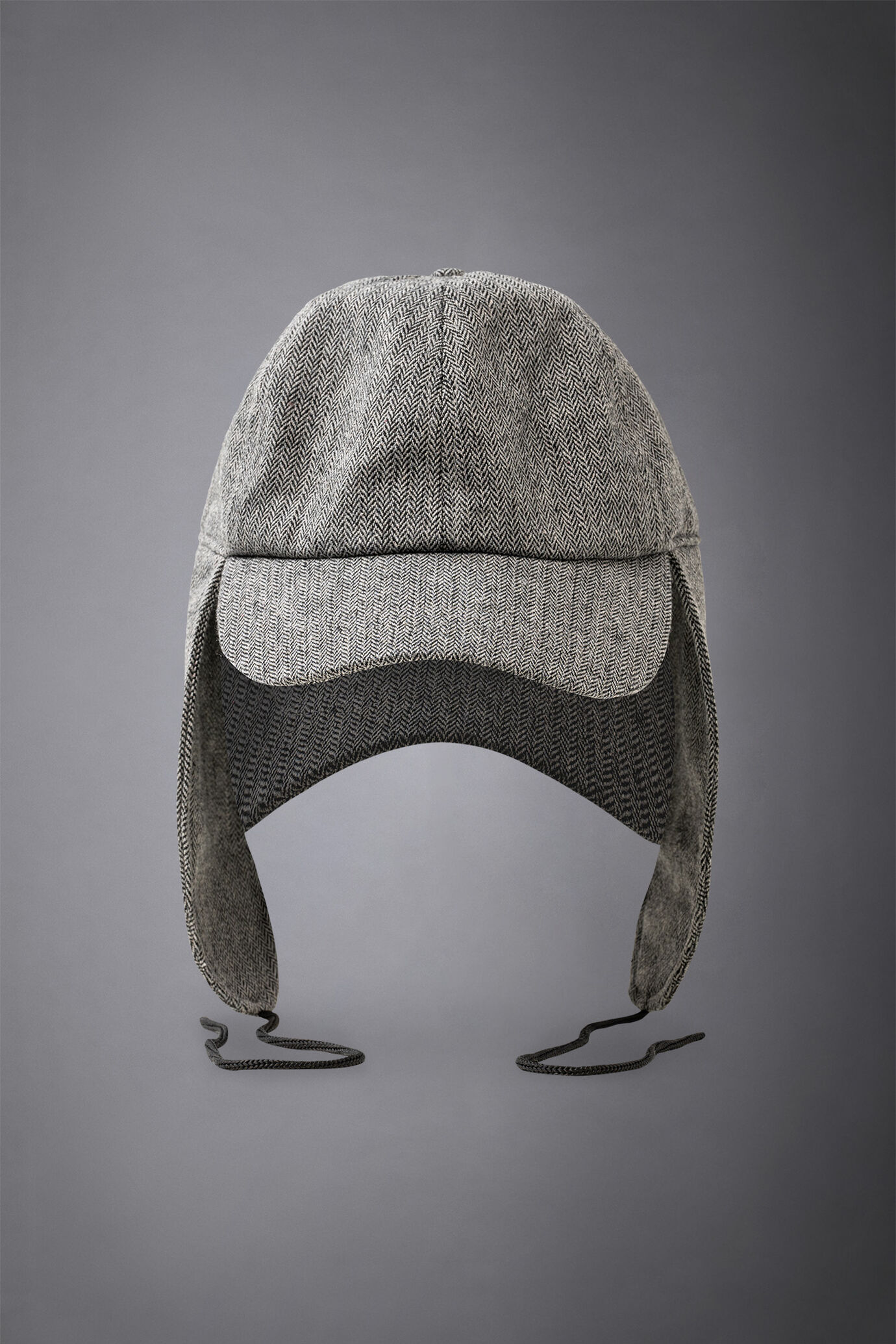 Cappello donna con visiera e paraorecchie misto lana