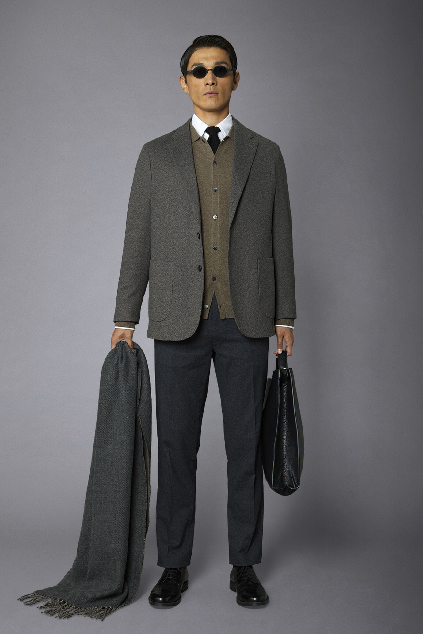 Giacca uomo monopetto in jersey piquet regular fit image number 0