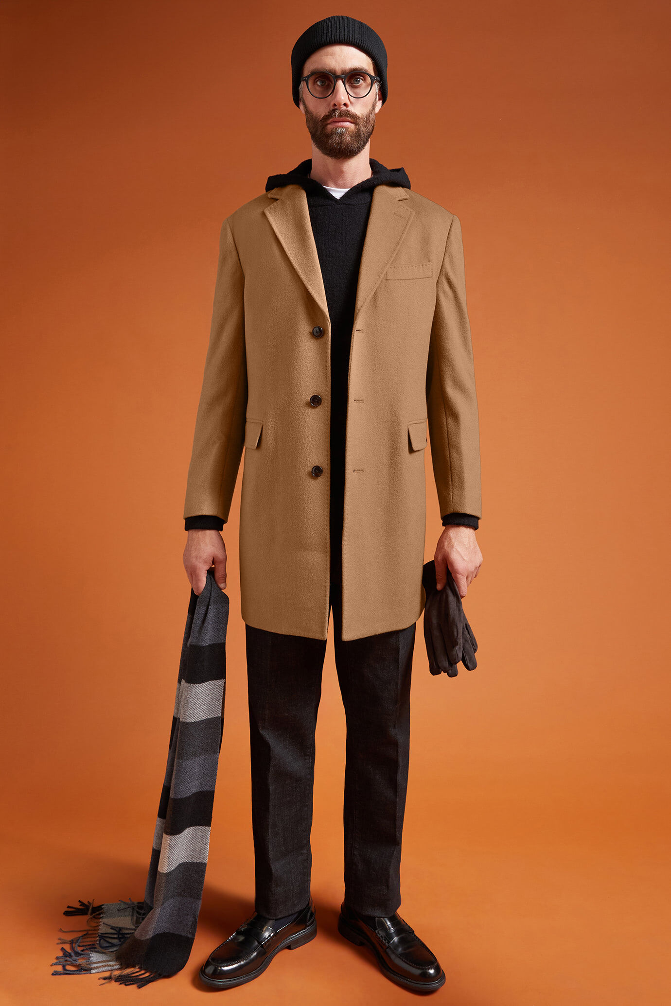 Manteau classique à simple boutonnage pour homme, en polylaine, coupe classique image number 1