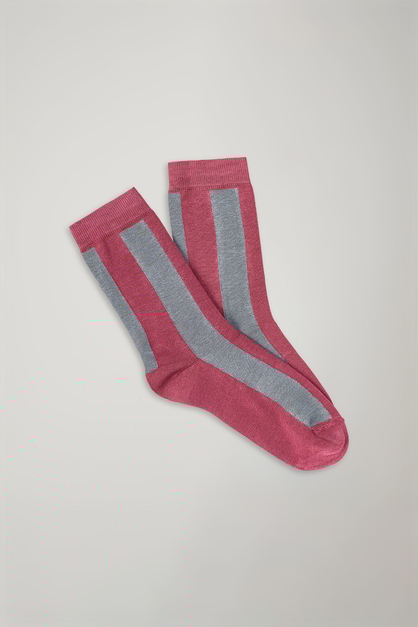 Calza donna a stivaletto disegno a righe made in Italy