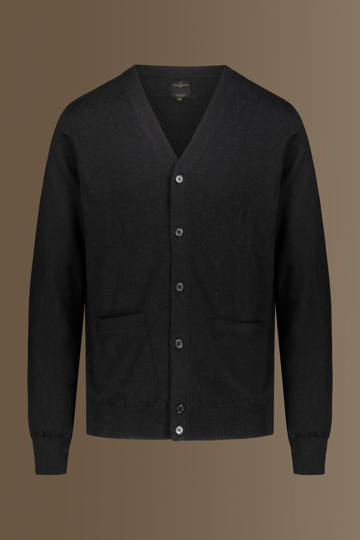 Cardigan classico in misto lana e cotone image number 0