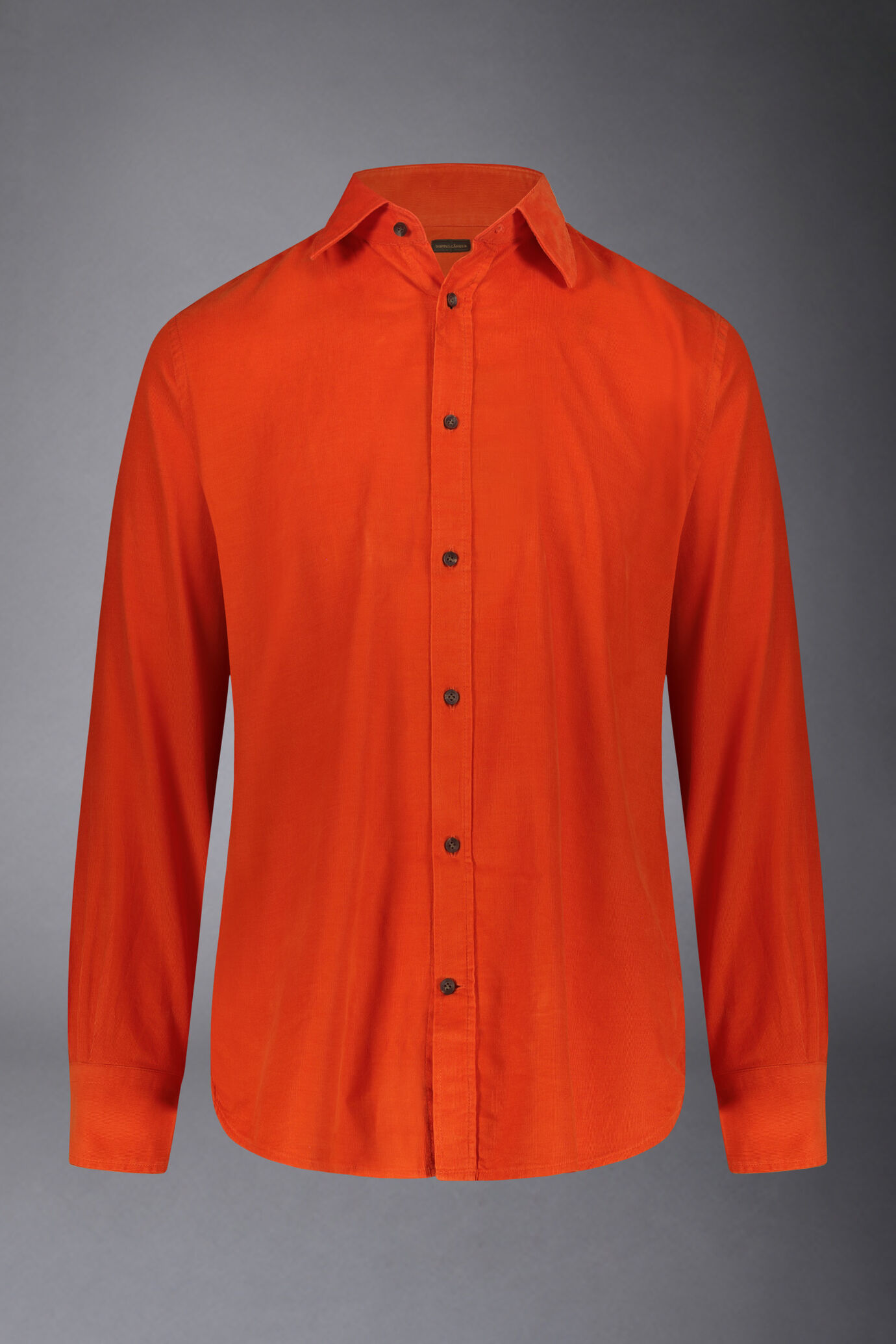 Camicia casual uomo collo francese comfort fit tessuto in velluto 1000 righe image number 4