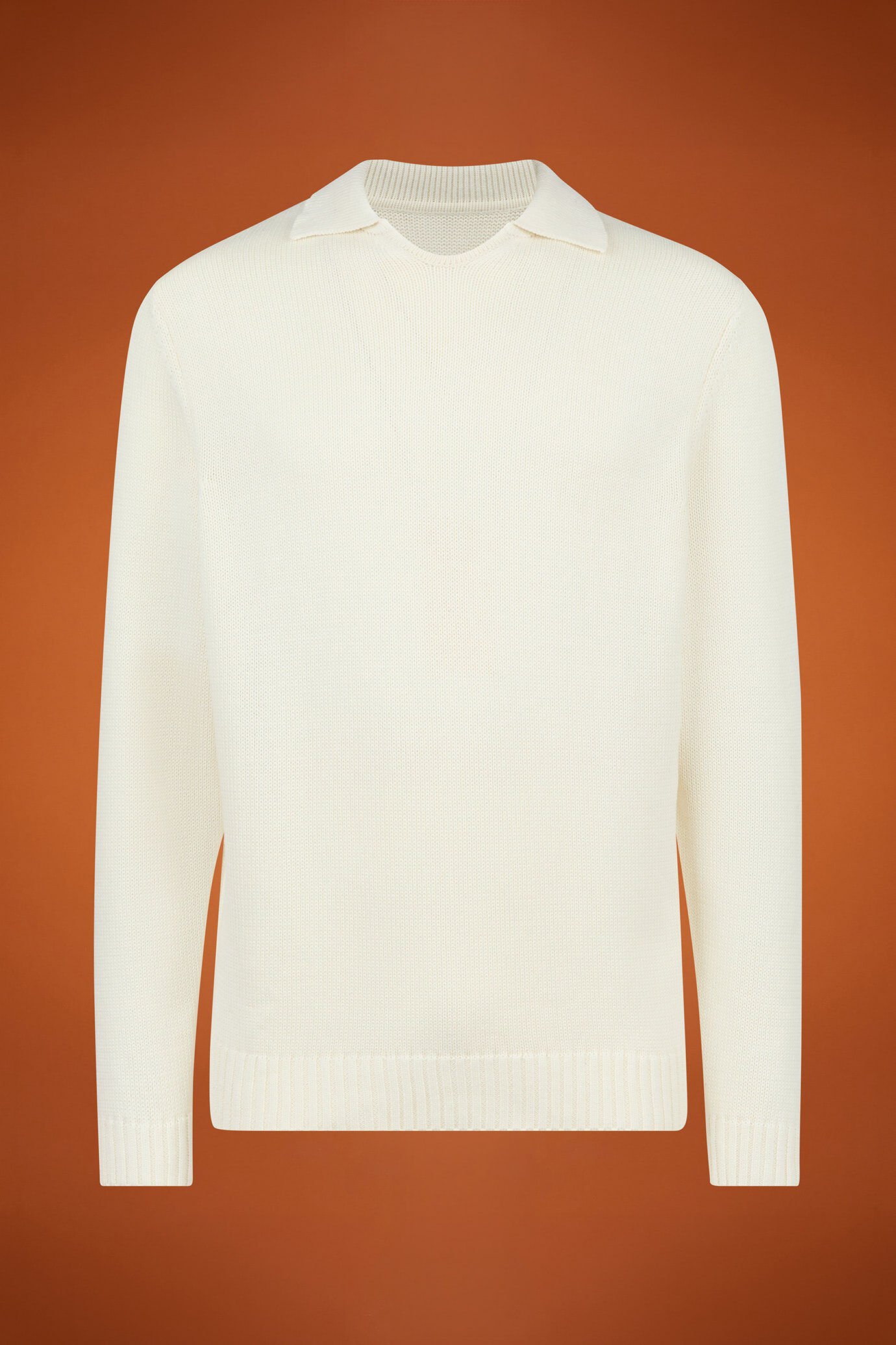 Herren-Pullover mit Derby-Kragen aus englischem Rippstrick in normaler Passform image number 4