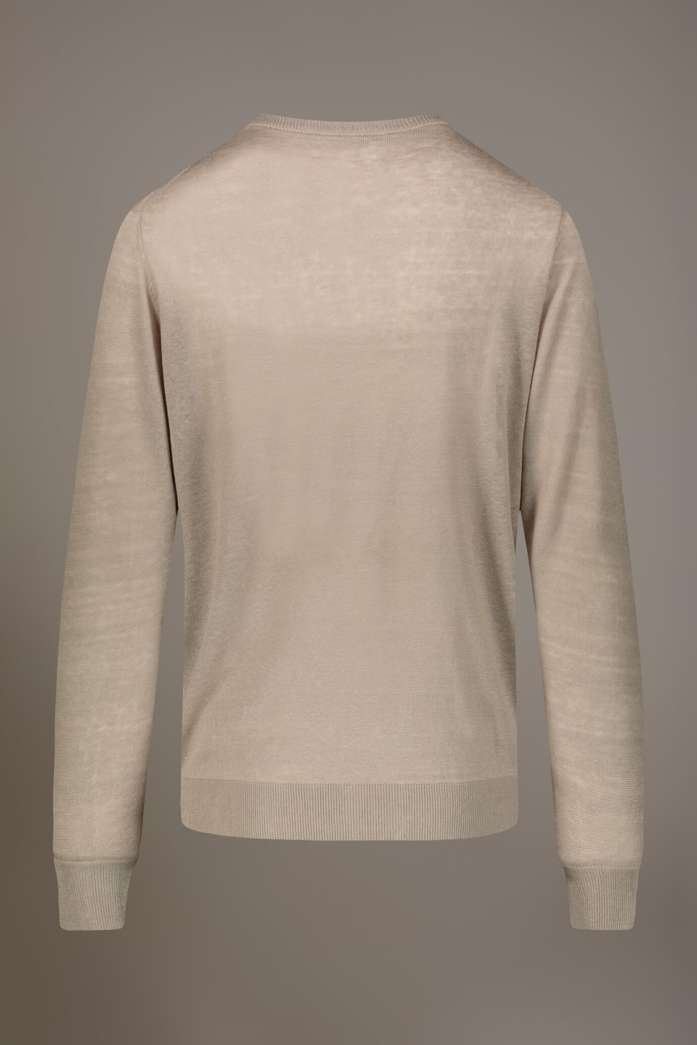 Round neck sweater 100% linen image number 5
