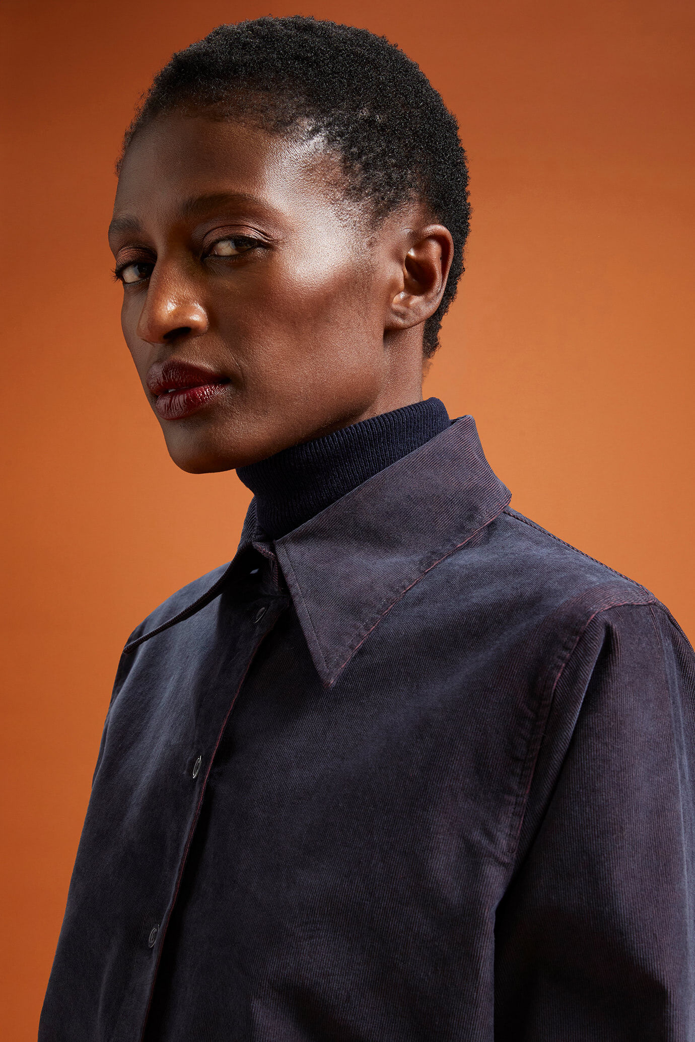 Women's regular fit shirt dress in 1000-wale corduroy image number 2