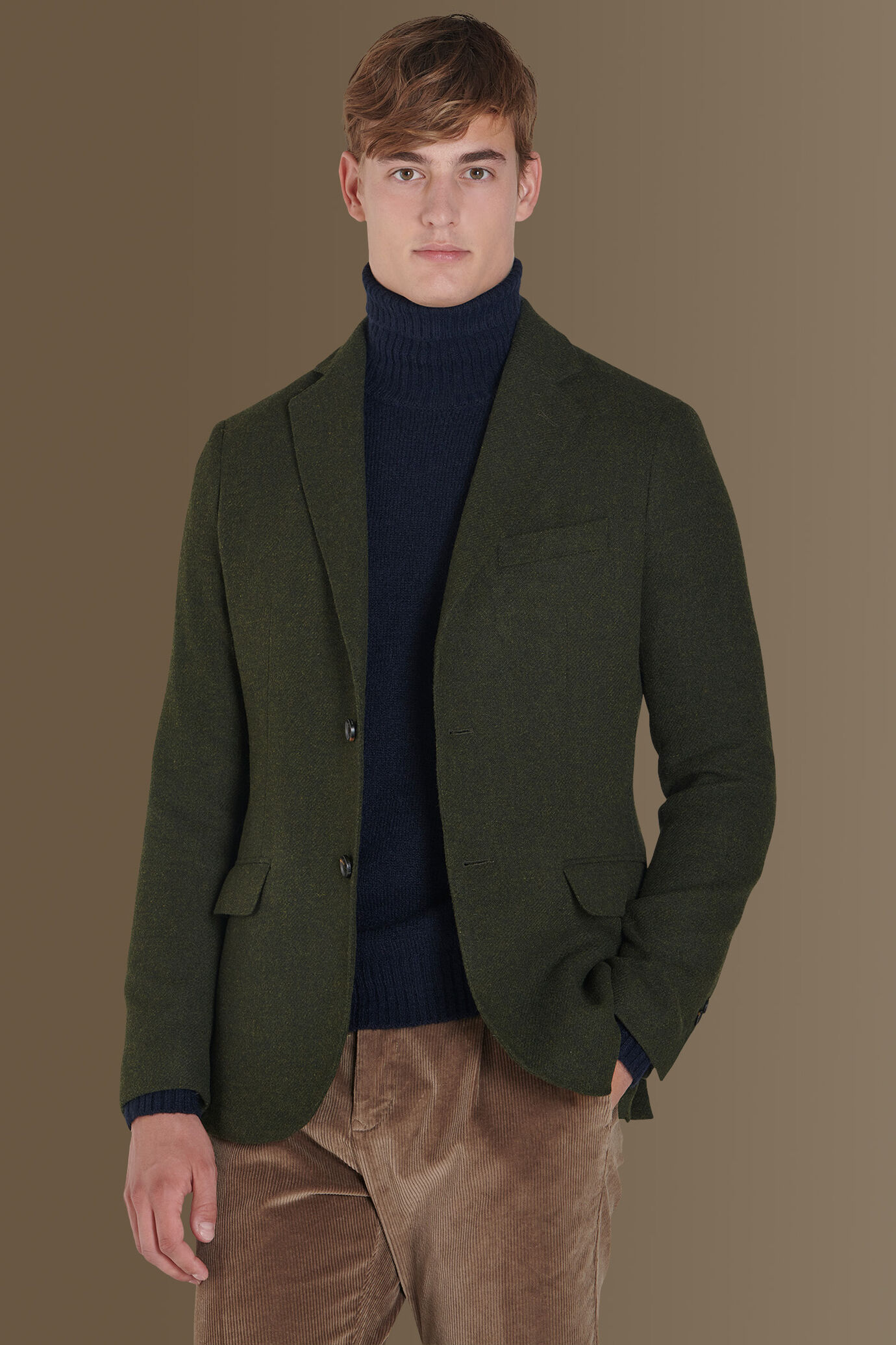 Scully Giacca Western Uomo In Cotone Tweed E Pelle - Modello F0_2005 Marrone, Vintage Con Bottoni, Tasche Con Patta E Vita Regolabile