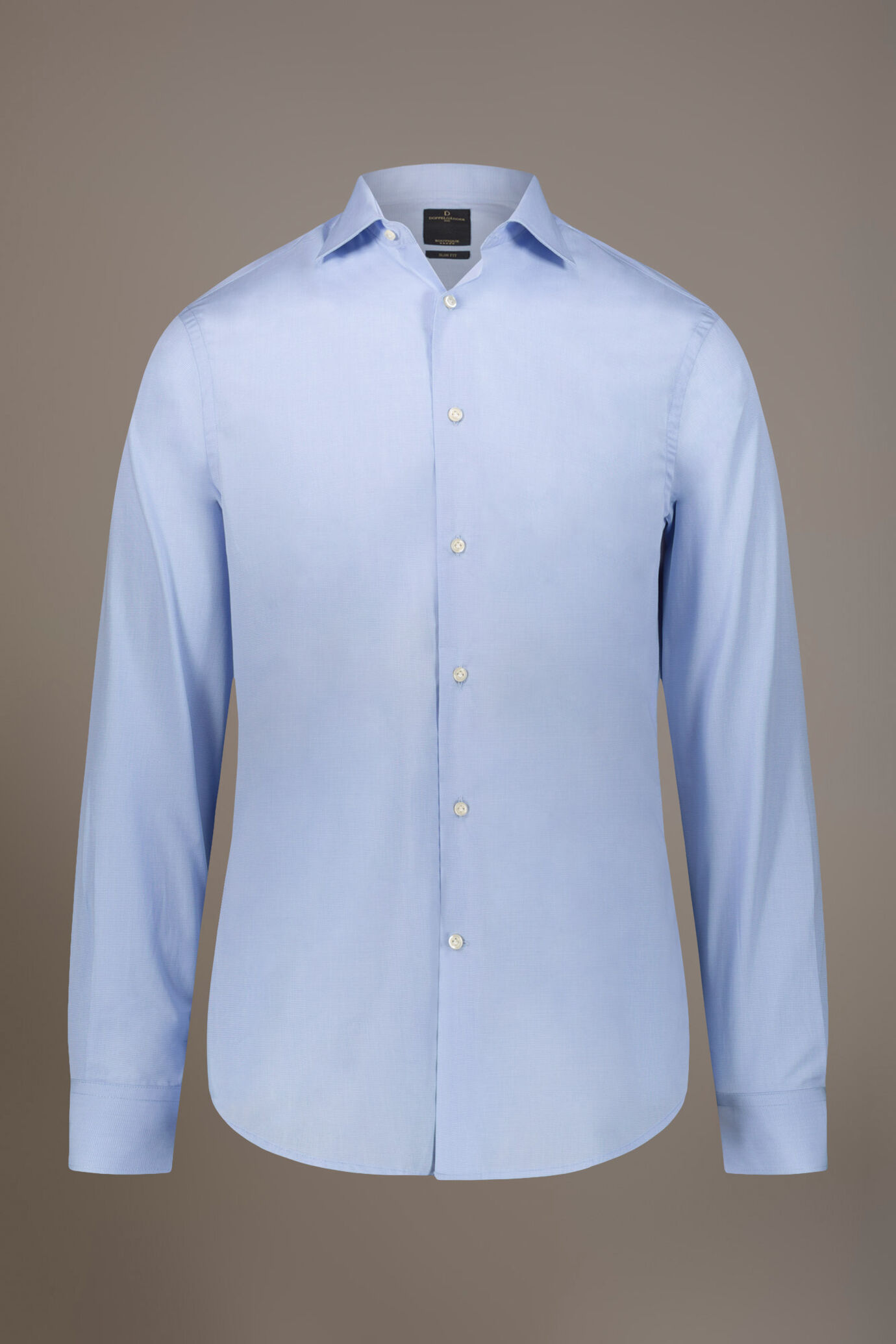 Camicia classica collo francese classic fit tessuto microcheck image number 3