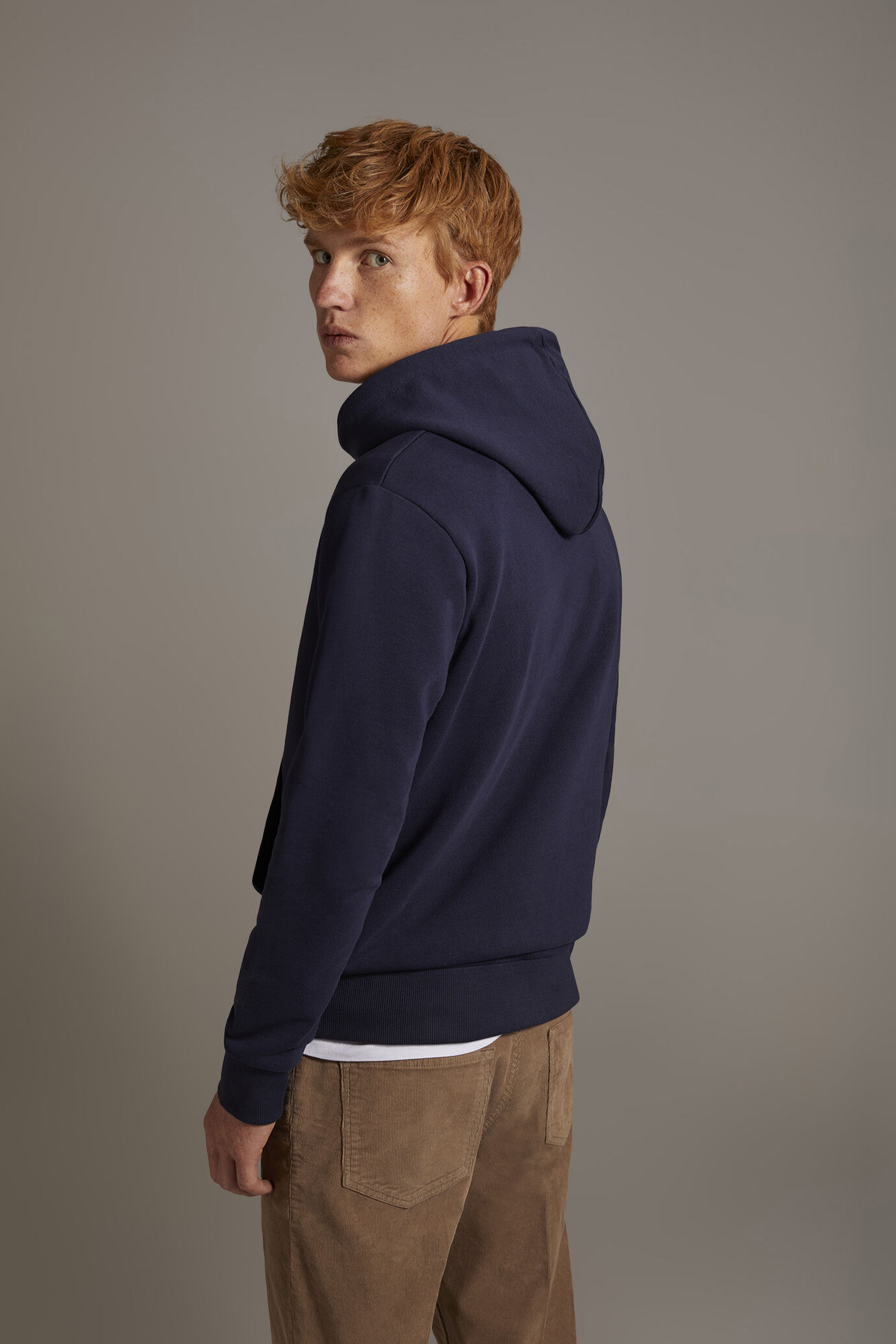 100% cotton Hoodie sweatshirt made in Italy image number 3