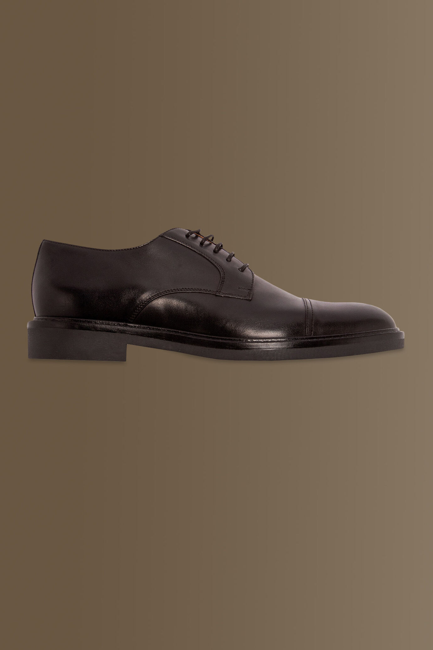 Derby cap toe shoes - 100% leather image number 1