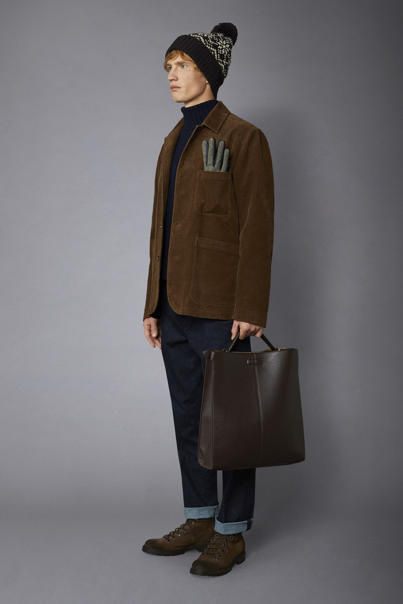 Giacca uomo work tessuto velluto a coste lavato regular fit image number 1