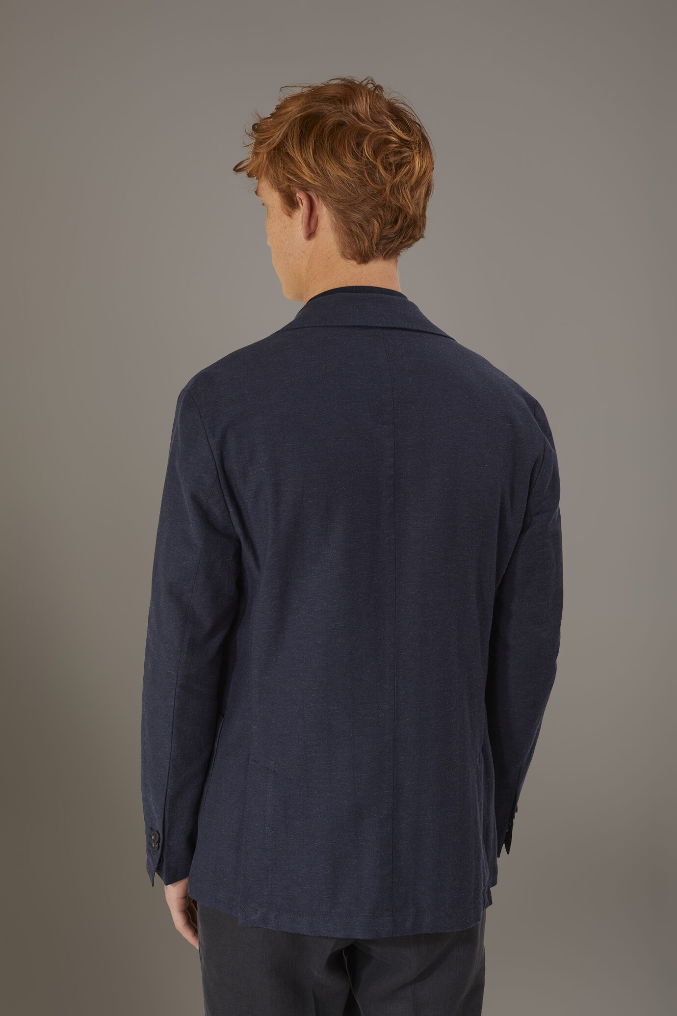 Giacca monopetto lino e cotone con tasca a toppa image number 2