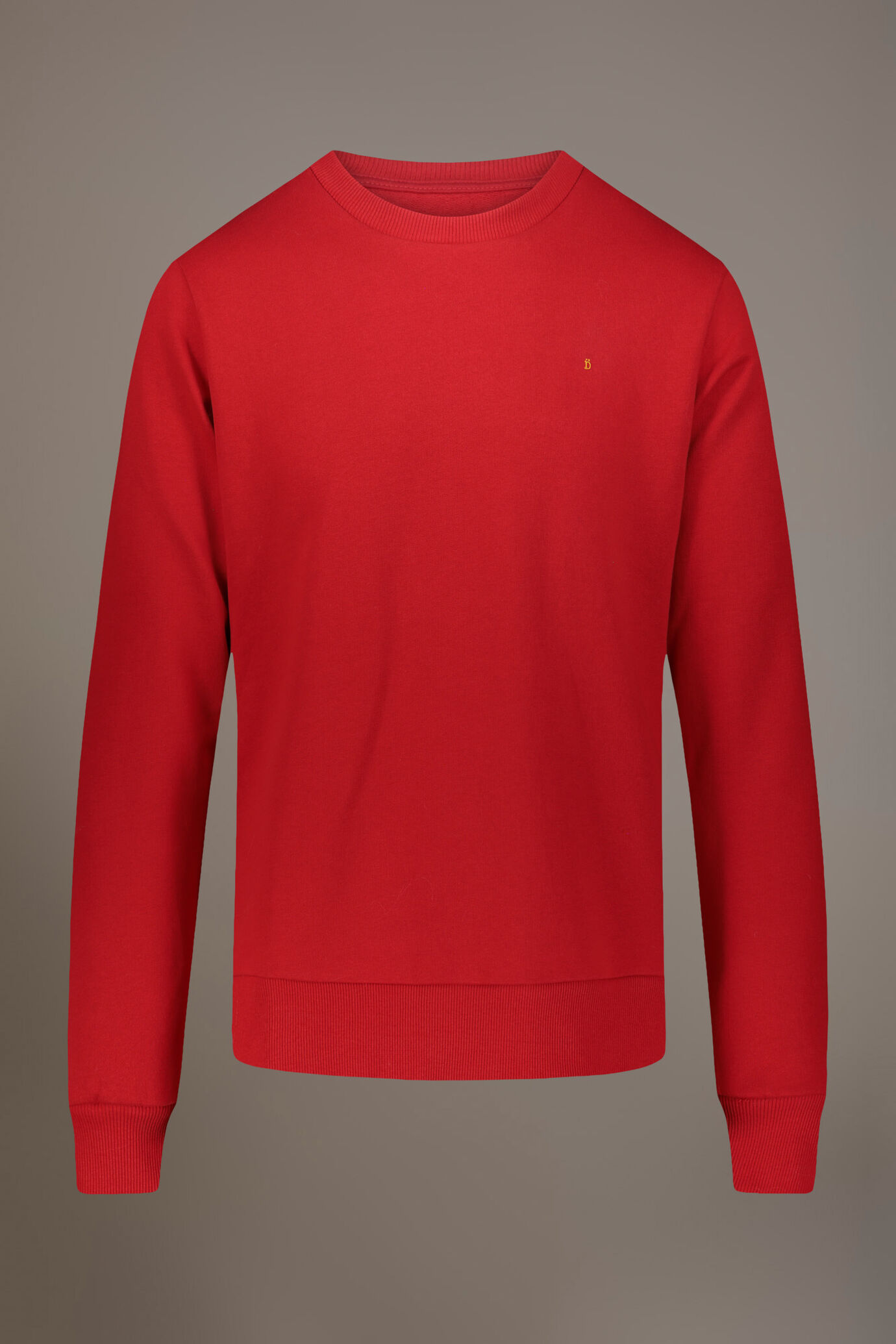 Round neck 100% cotton sweatshirt made in Italy image number 4