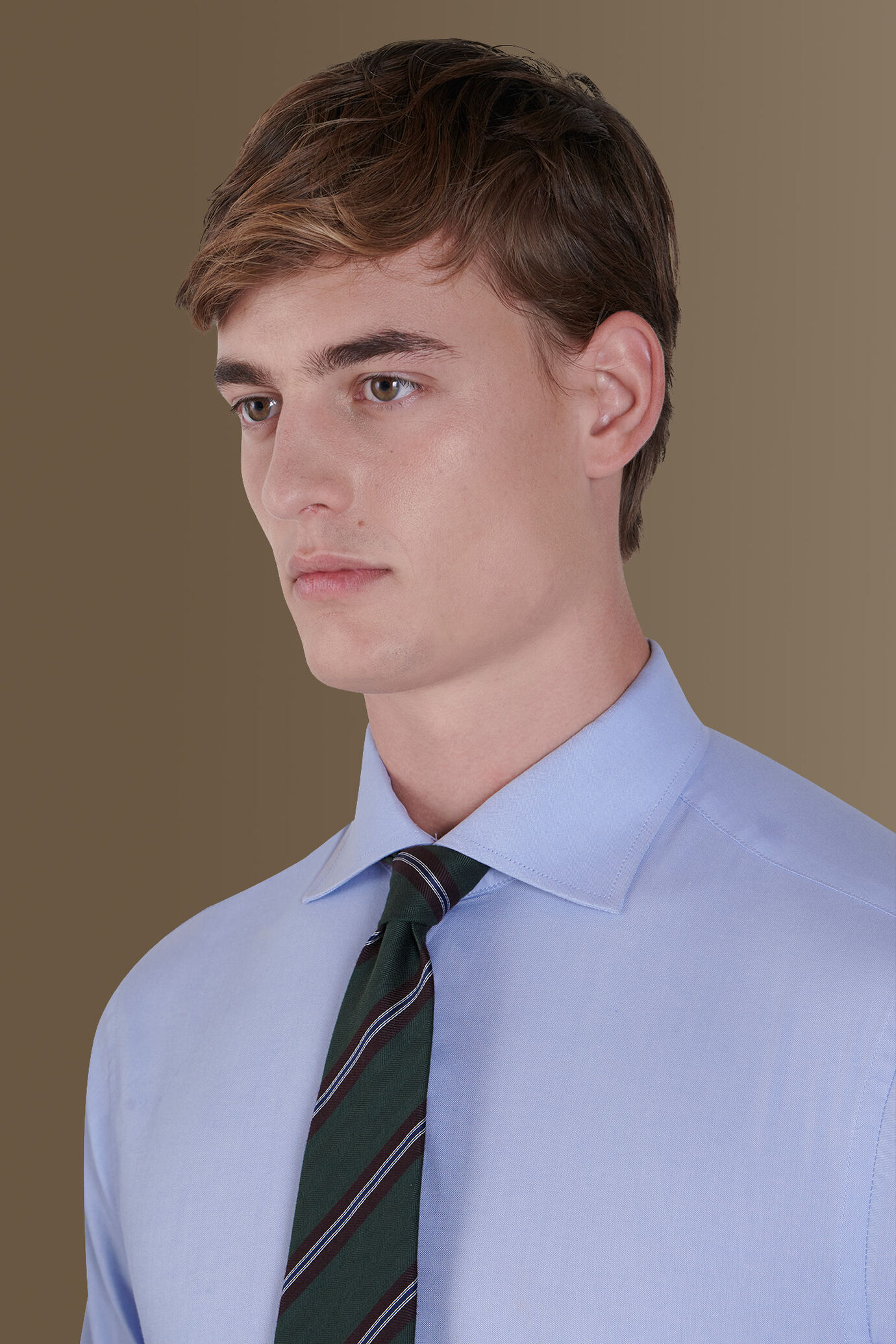 Camicia classica uomo collo francese 100% cotone oxford pin-point image number 1