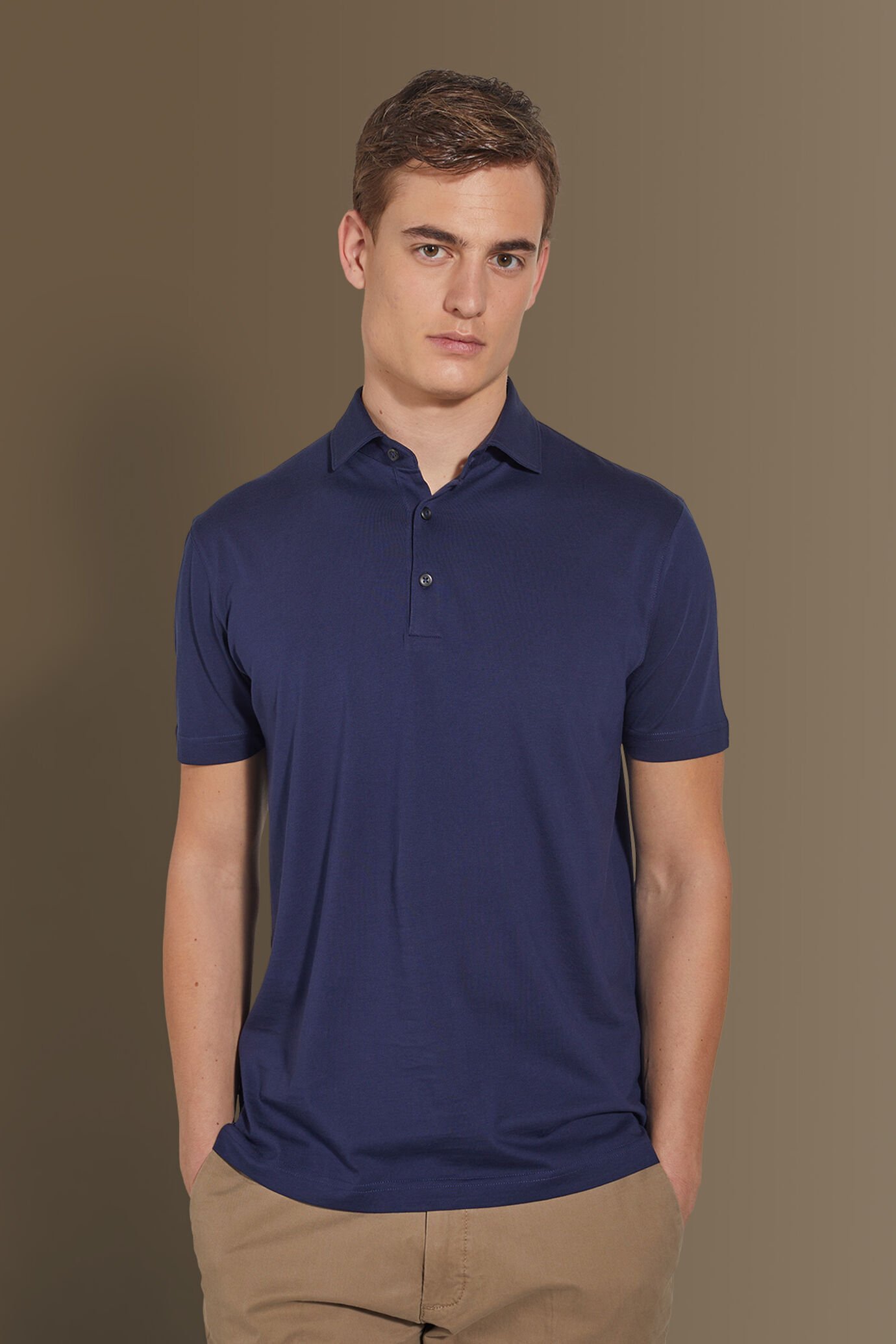 Polo manica corta uomo 100% cotone supima image number 0